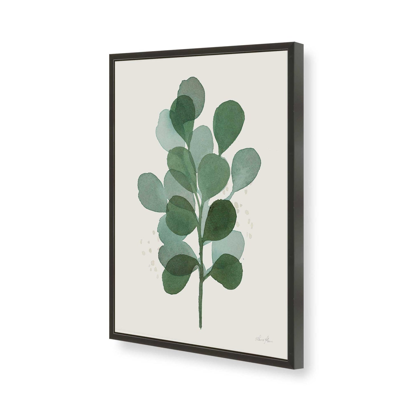 [Color:Satin Black], Picture of art in a Satin Black frame of the corner