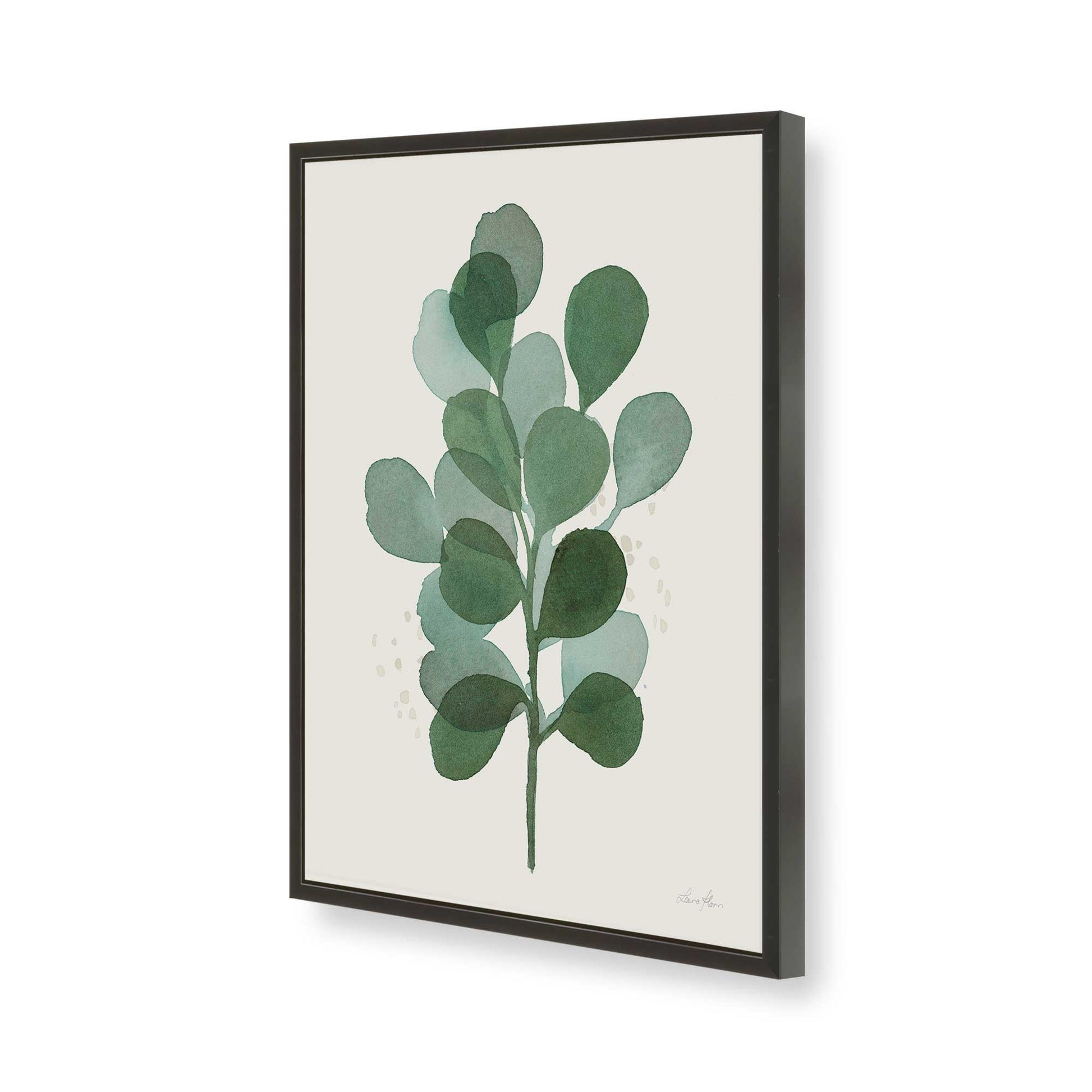 [Color:Satin Black], Picture of art in a Satin Black frame of the corner