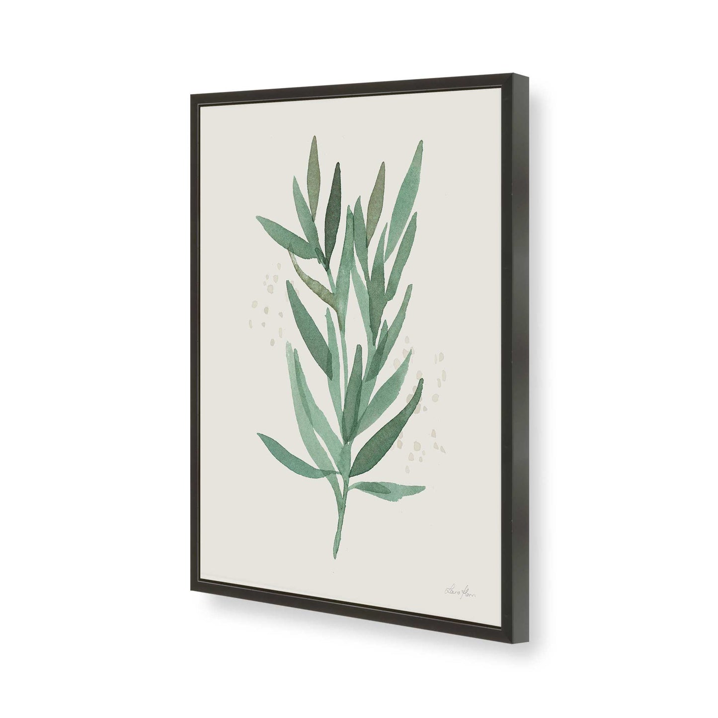 [Color:Satin Black], Picture of art in a Satin Black frame of the corner