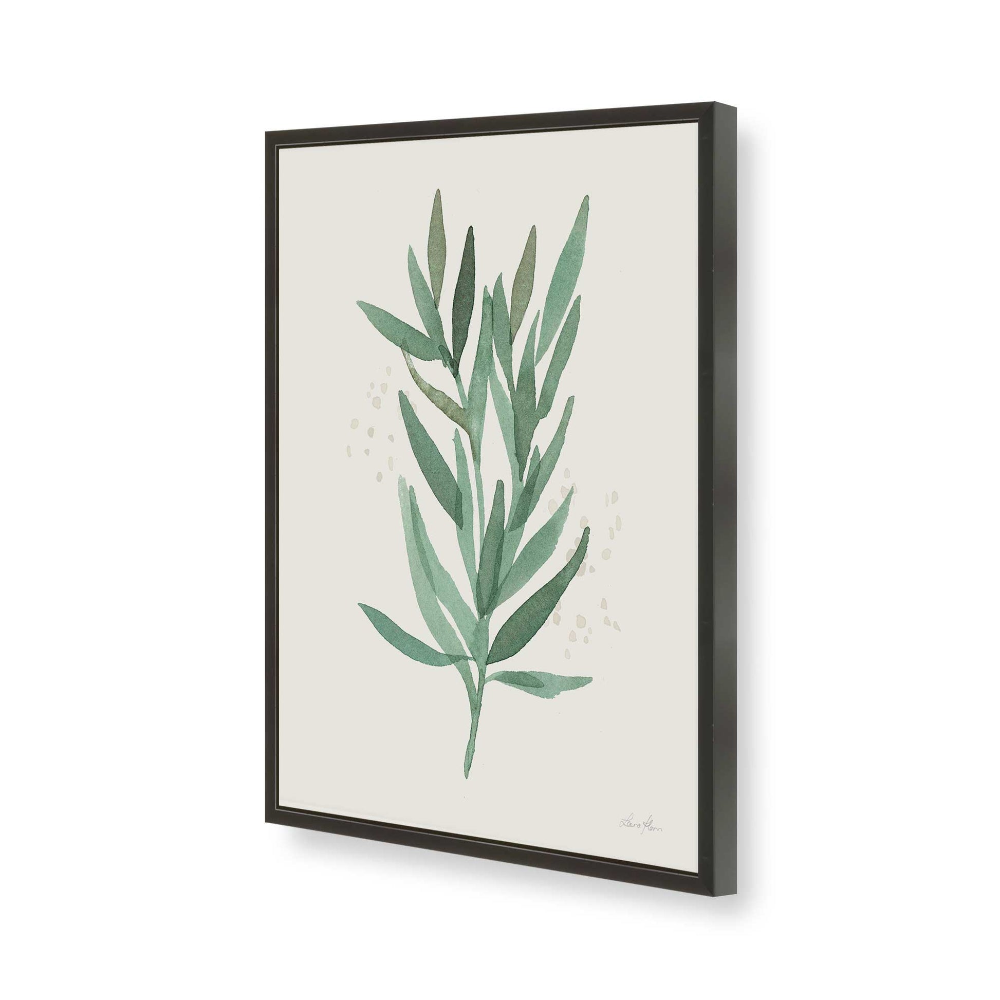 [Color:Satin Black], Picture of art in a Satin Black frame of the corner