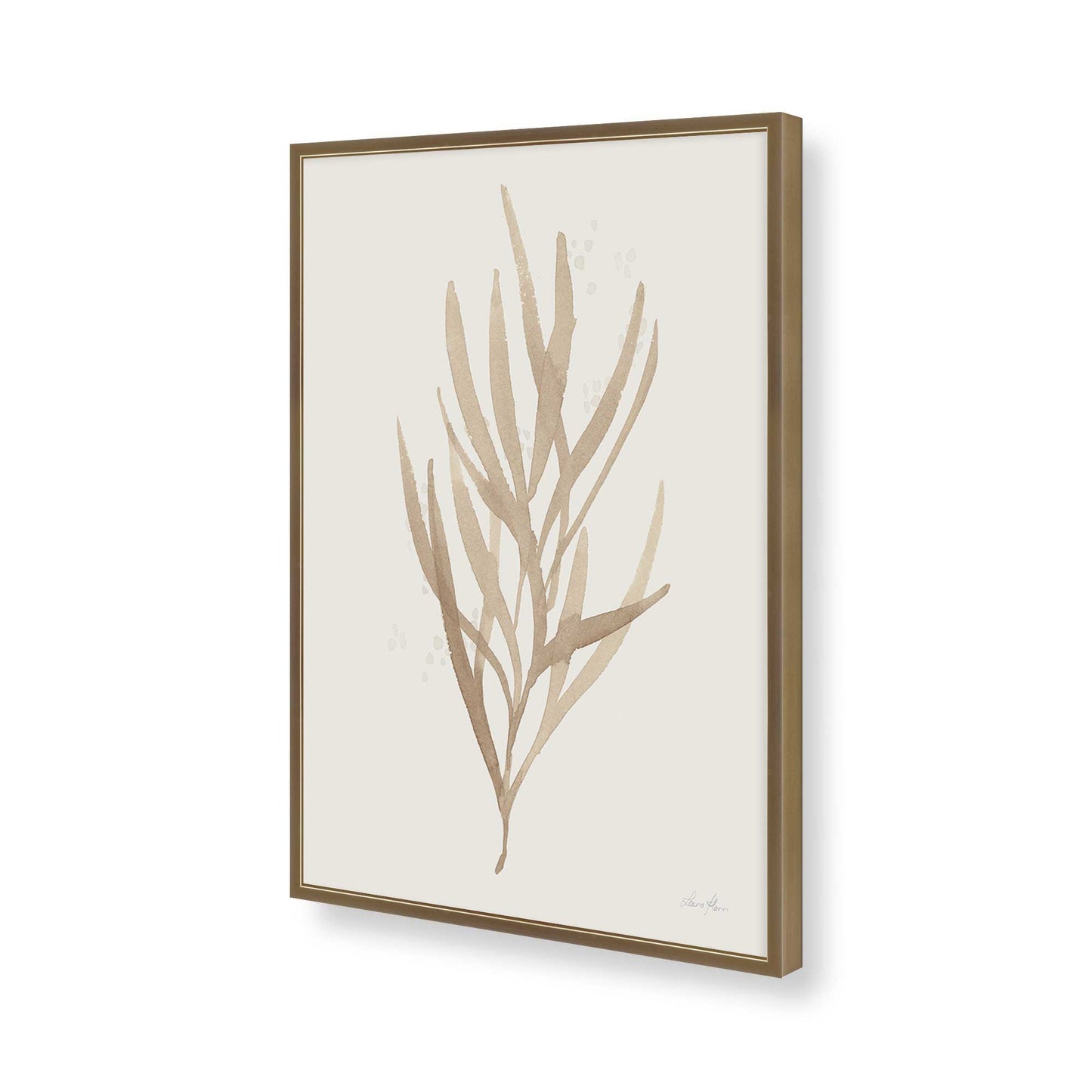 [Color:Brushed Gold], Picture of art in a Brushed Gold frame of the corner