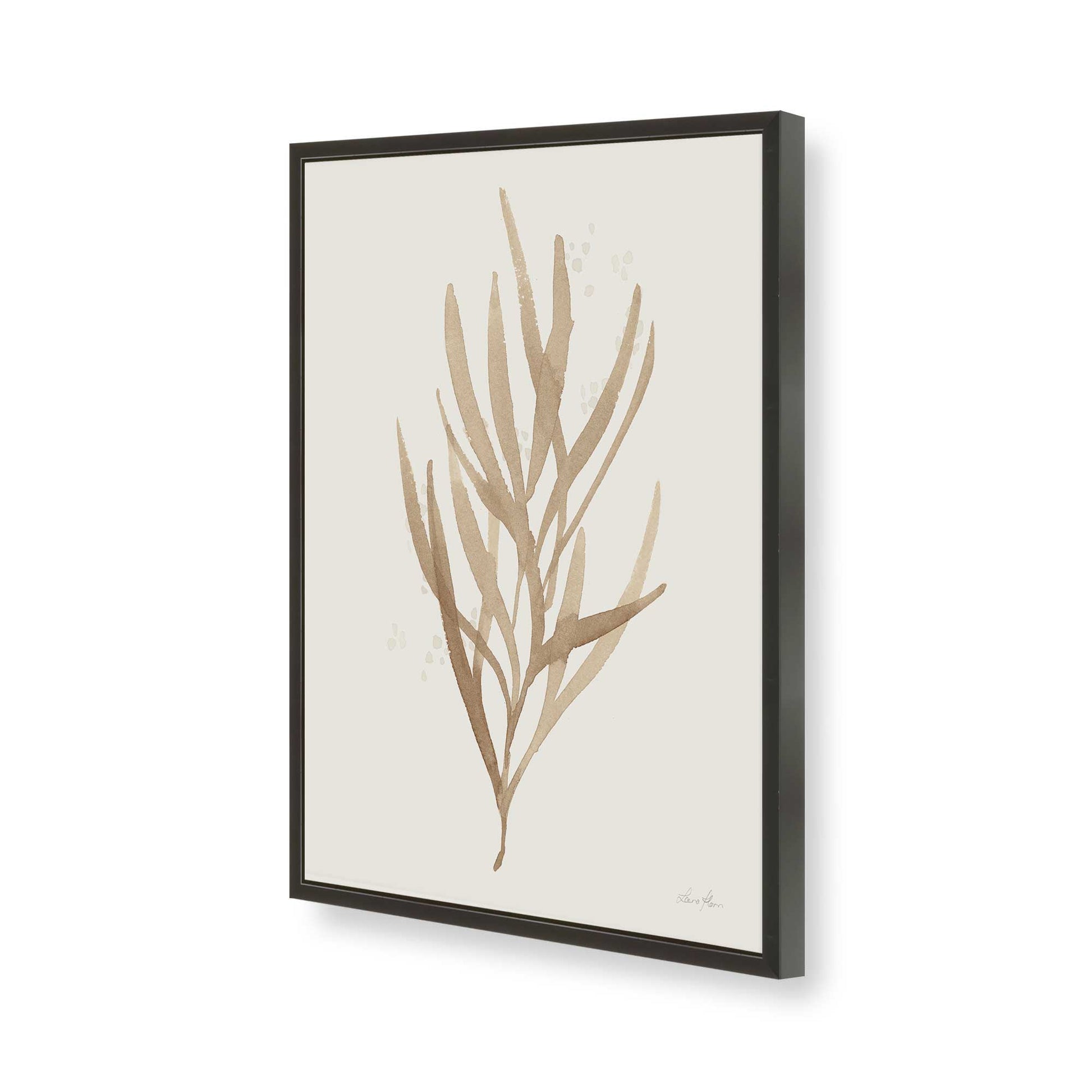 [Color:Satin Black], Picture of art in a Satin Black frame of the corner