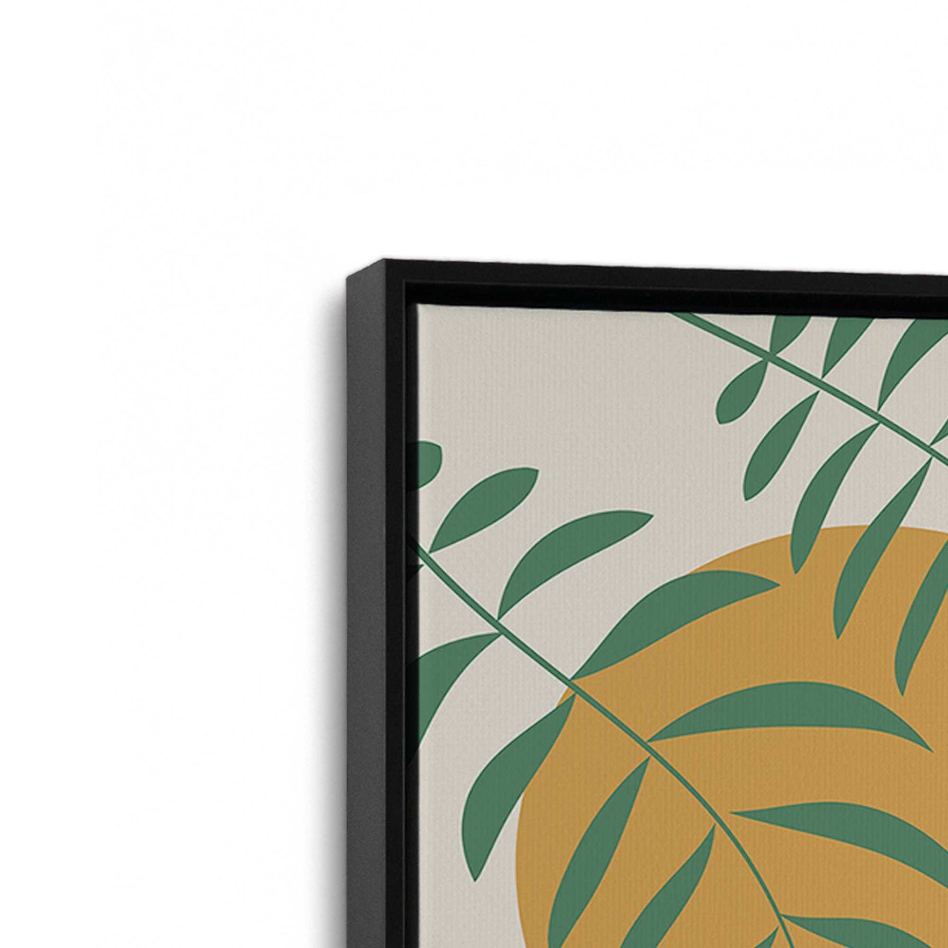[Color:Satin Black], Picture of art in a Satin Black frame at an angle