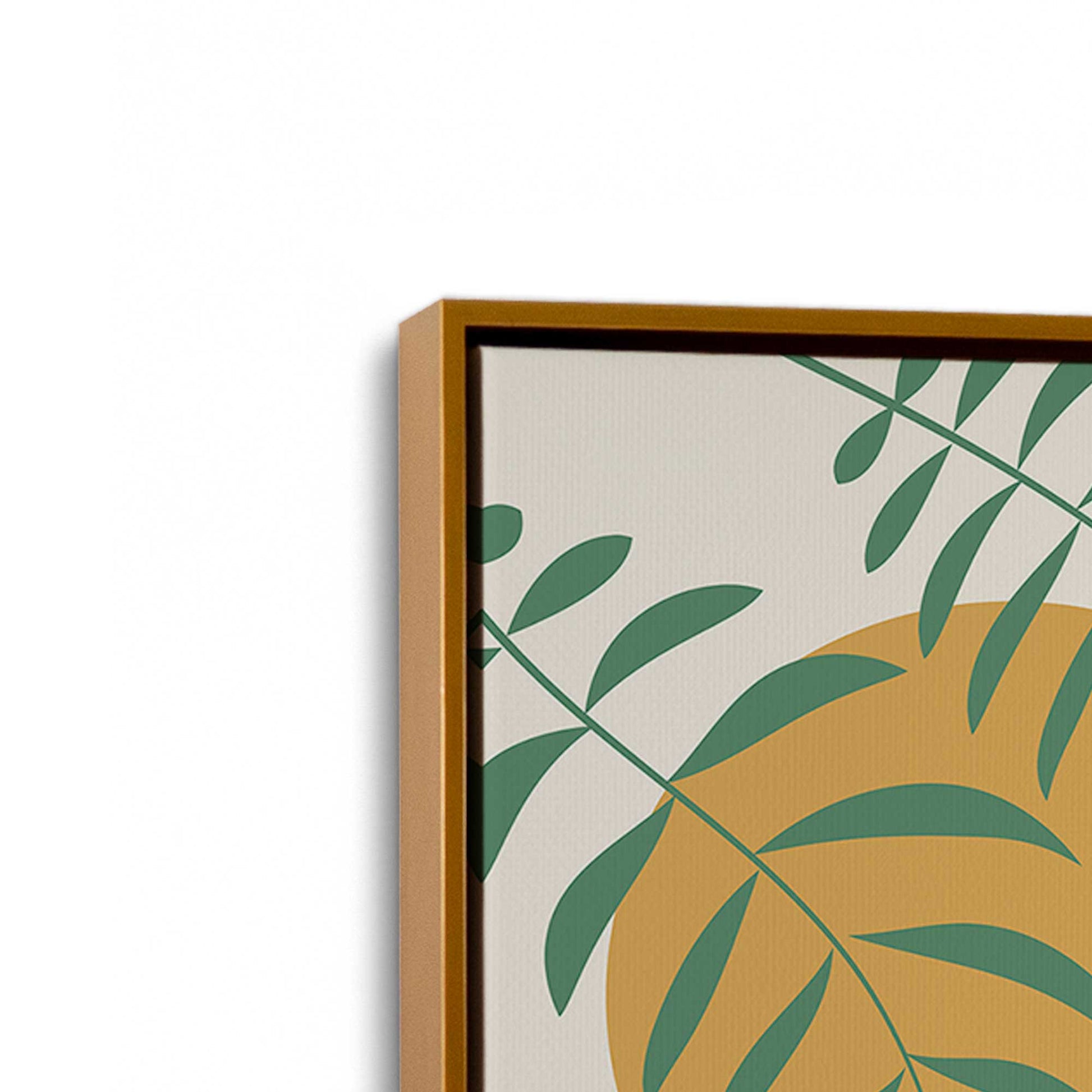 [Color:Polished Gold], Picture of art in a Polished Gold frame at an angle