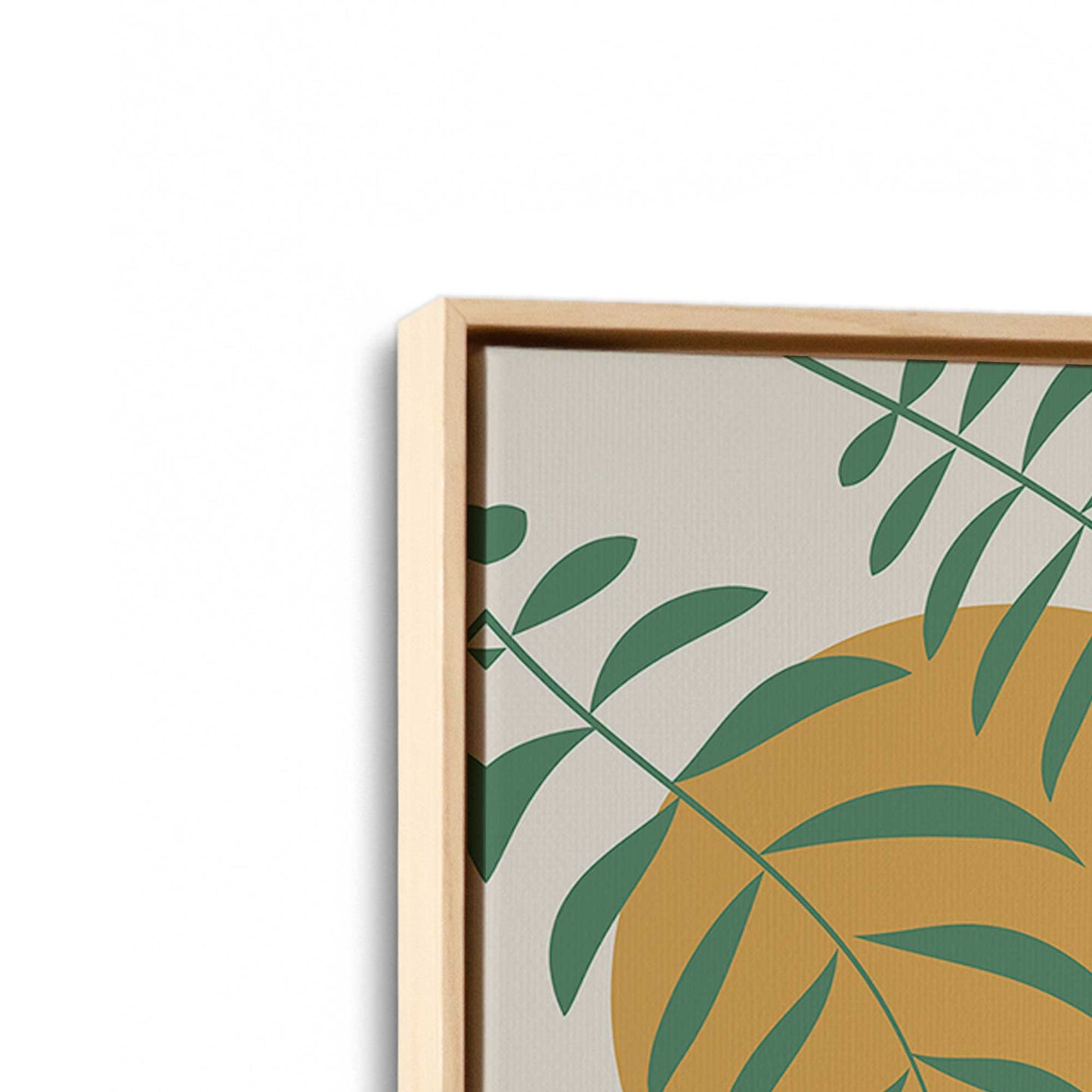 [Color:American Maple], Picture of art in a American Maple frame at an angle