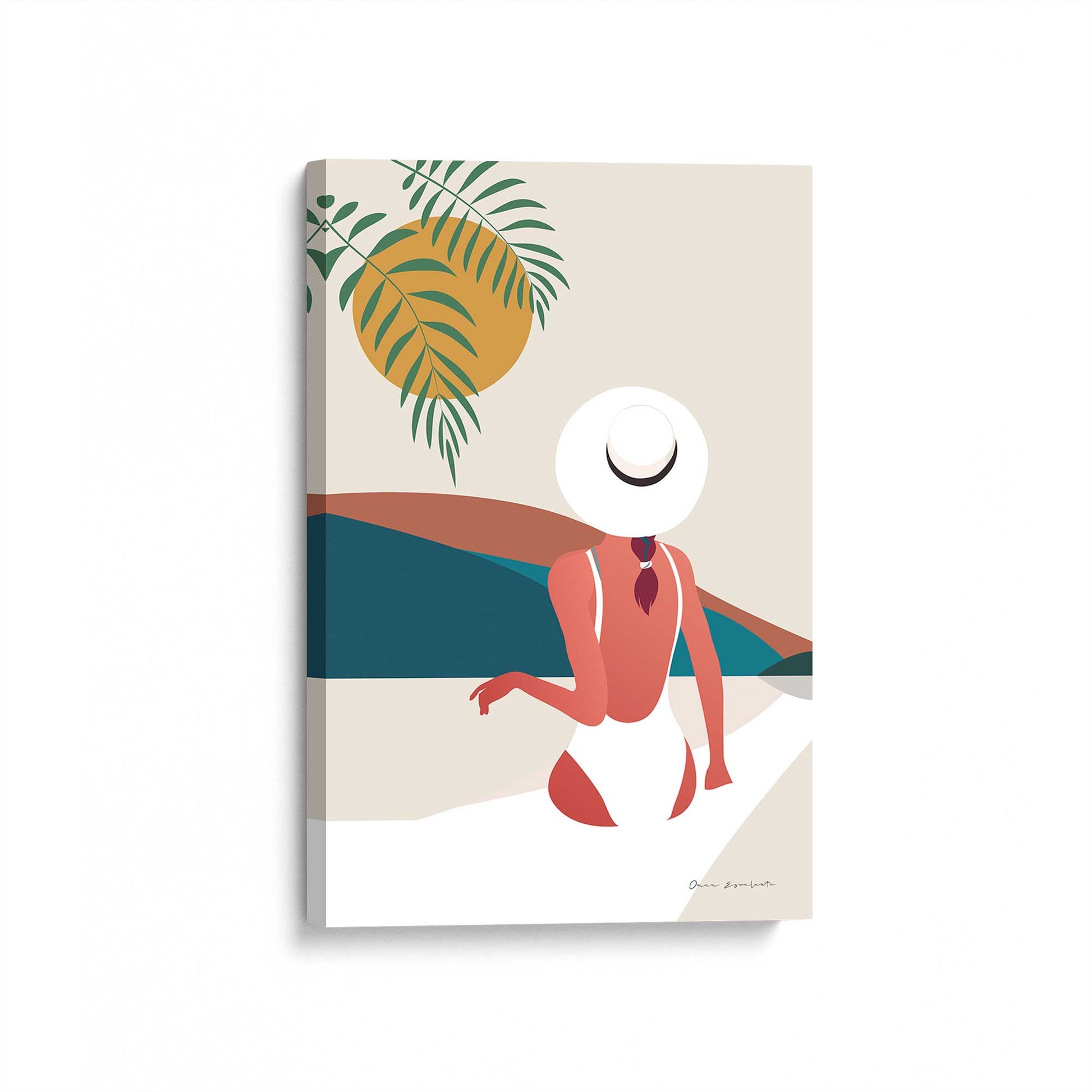 [Color:Stretched Canvas], Picture of art at an angle