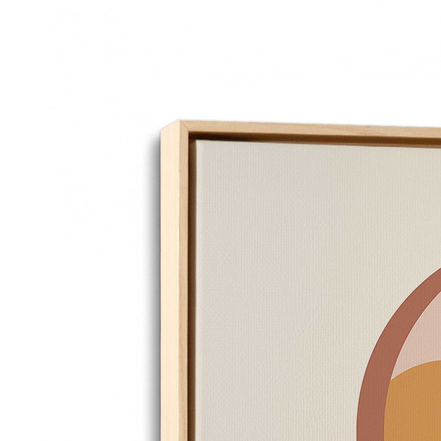 [Color:American Maple], Picture of art in a American Maple frame at an angle