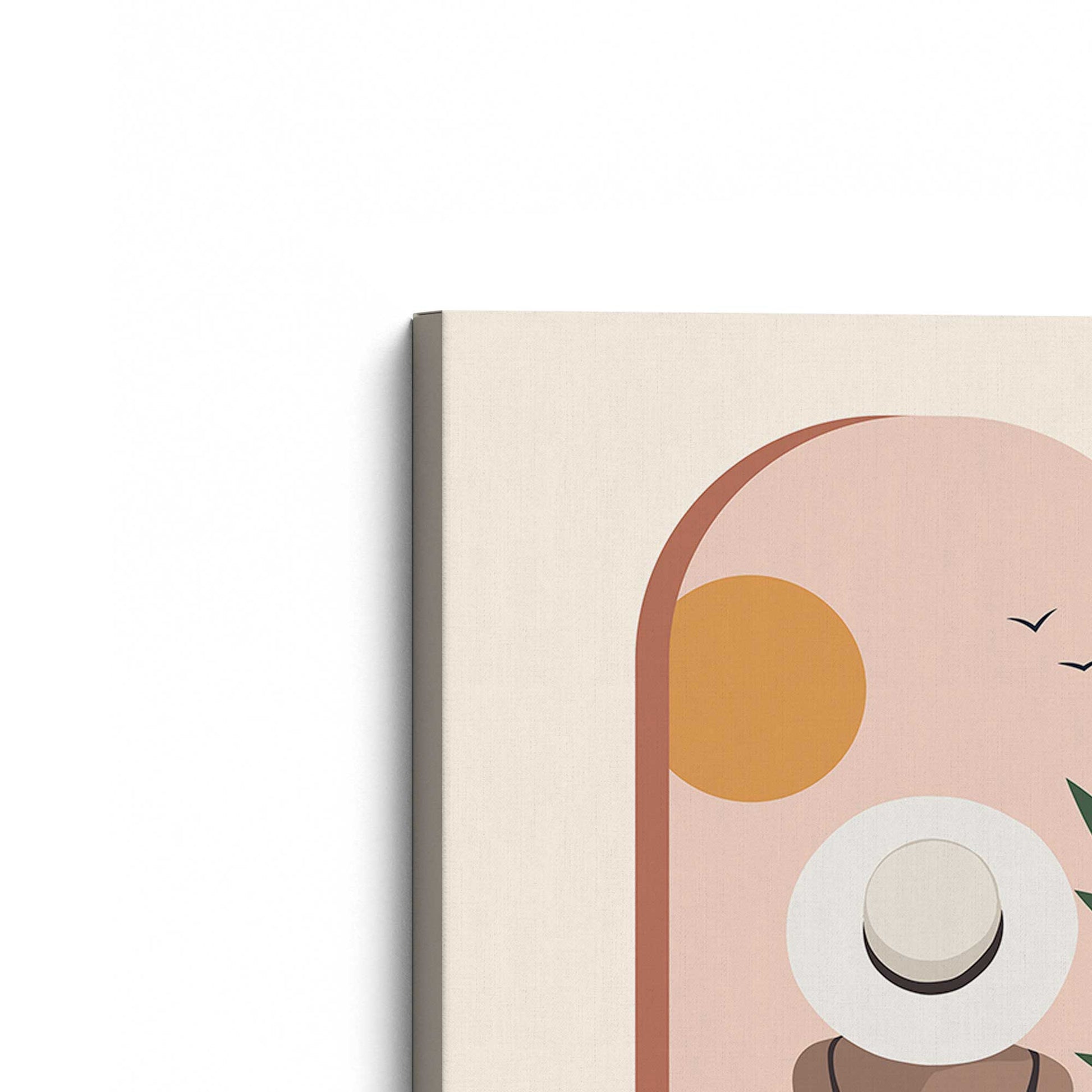 [Color:Stretched Canvas], Picture of the corner of the art