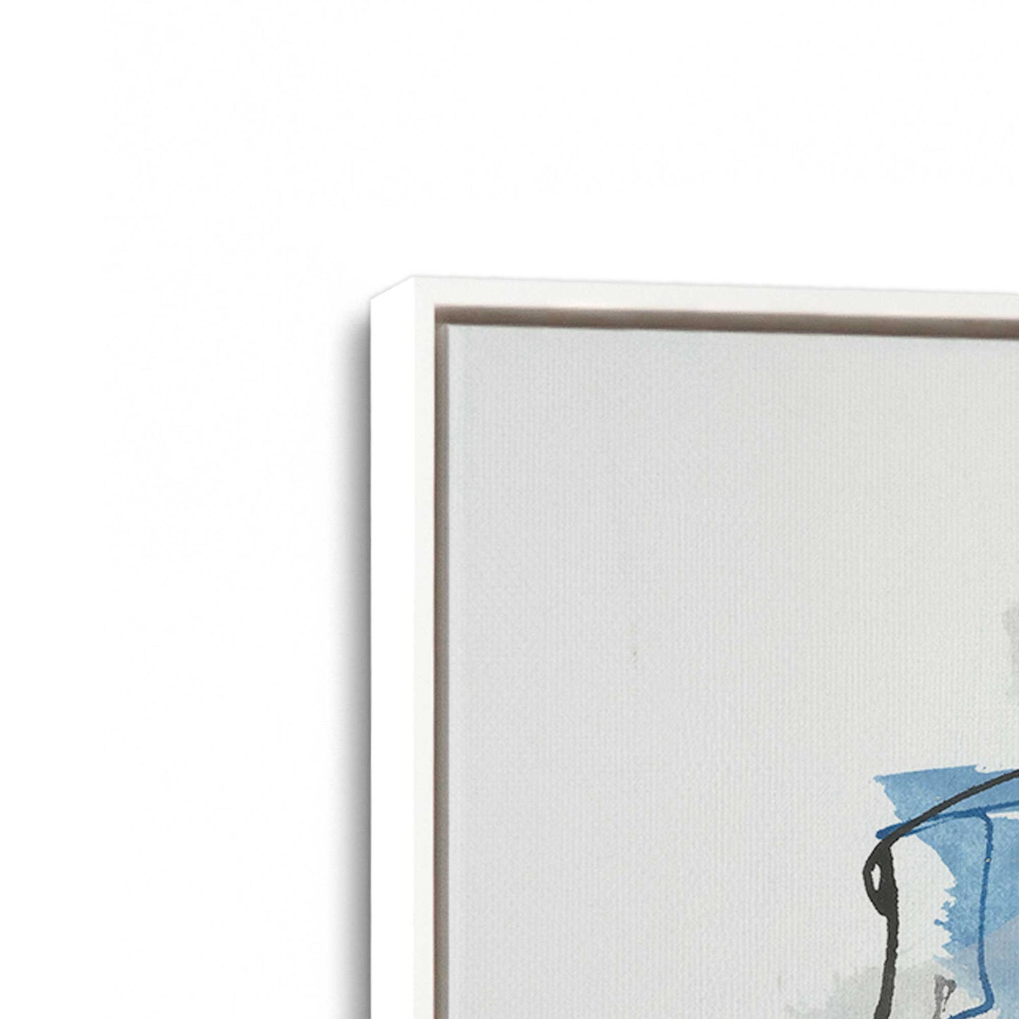 [Color:Opaque White], Picture of art in a White frame at an angle