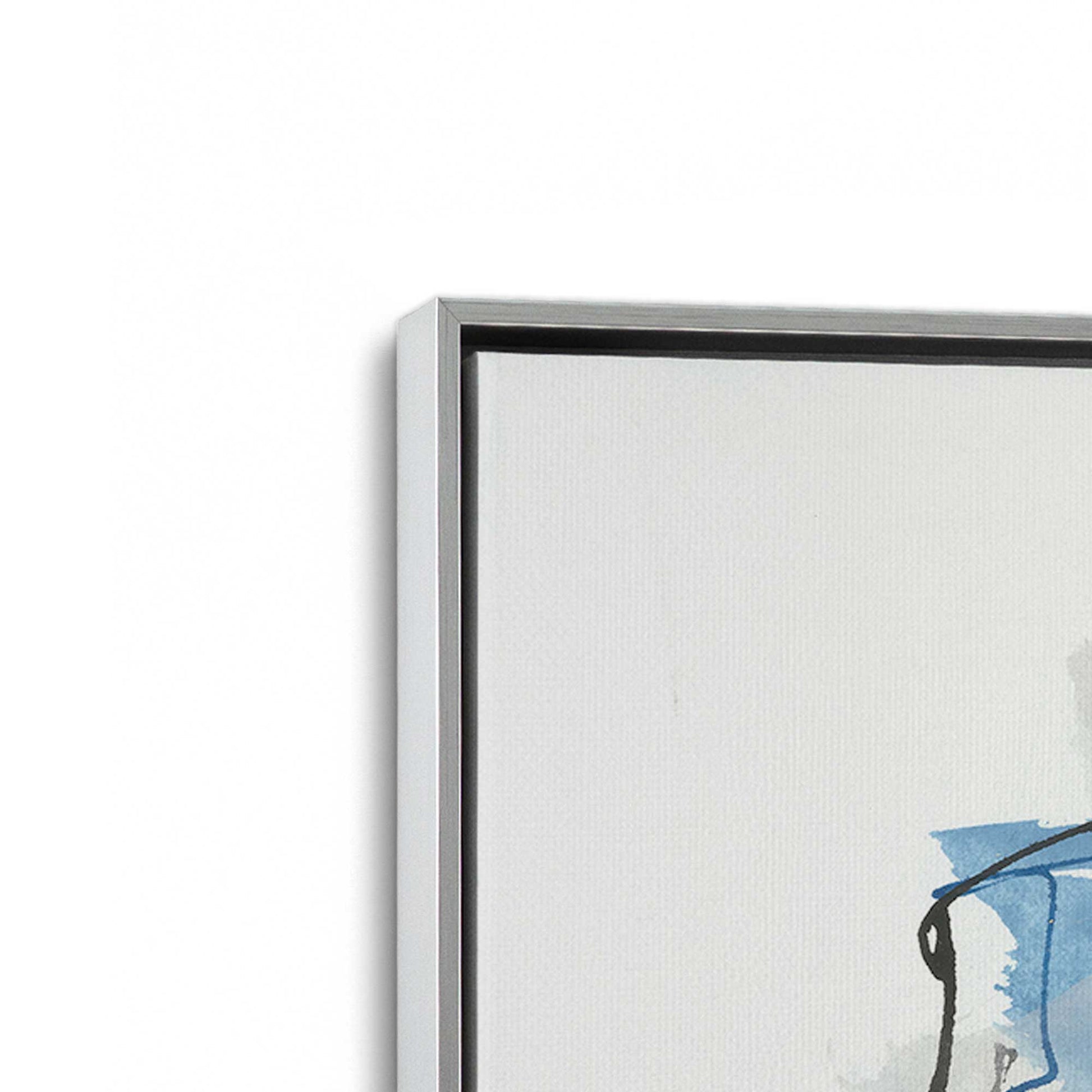 [Color:Polished Chrome], Picture of art in a Polished Chrome frame at an angle