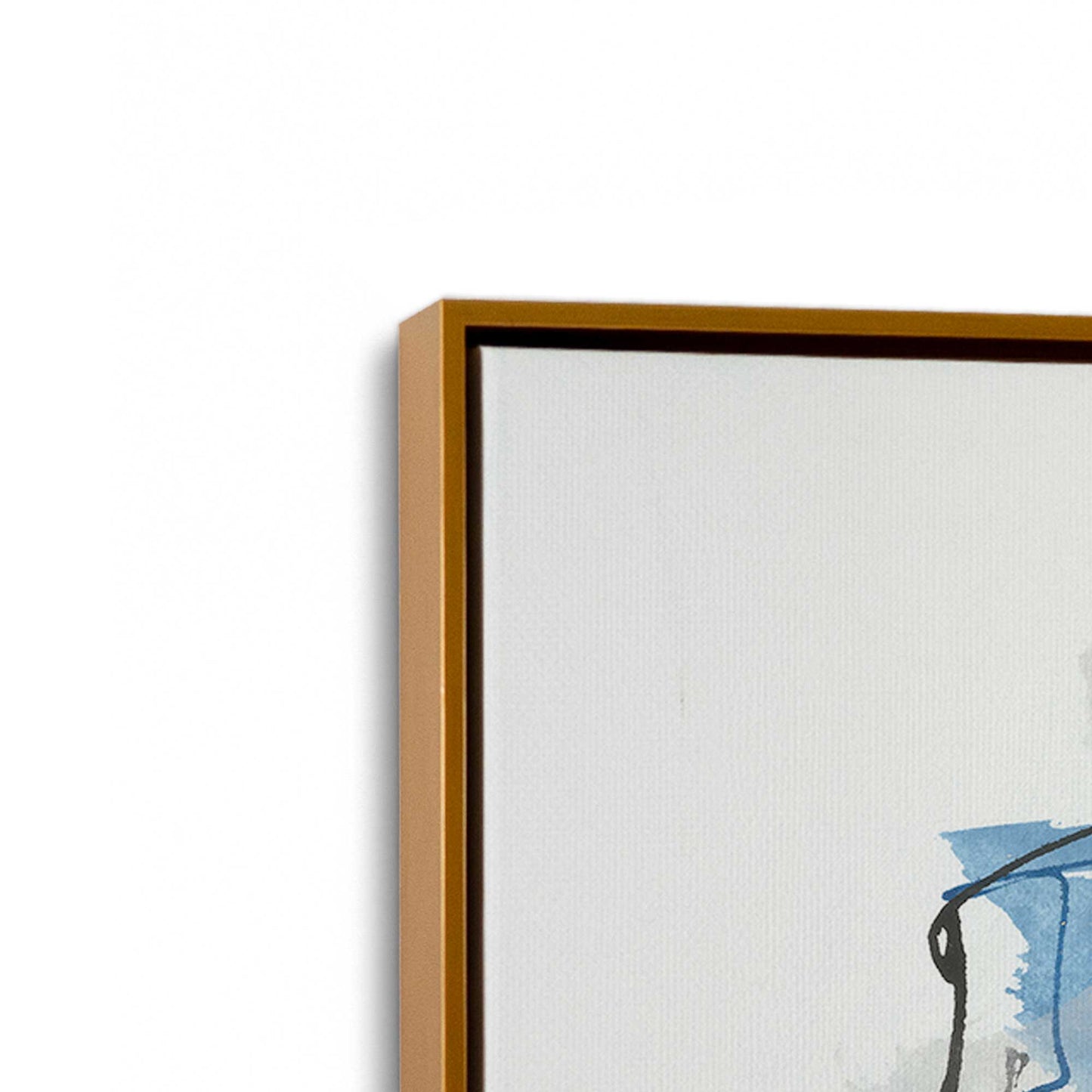 [Color:Polished Gold], Picture of art in a Polished Gold frame at an angle