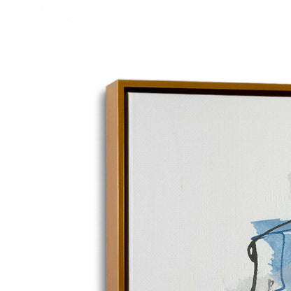 [Color:Polished Gold], Picture of art in a Polished Gold frame at an angle