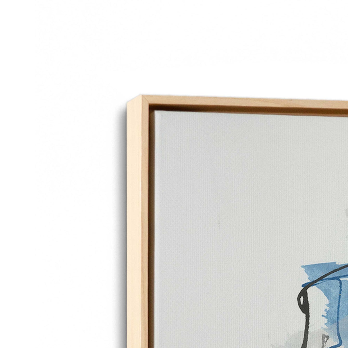 [Color:American Maple], Picture of art in a American Maple frame at an angle