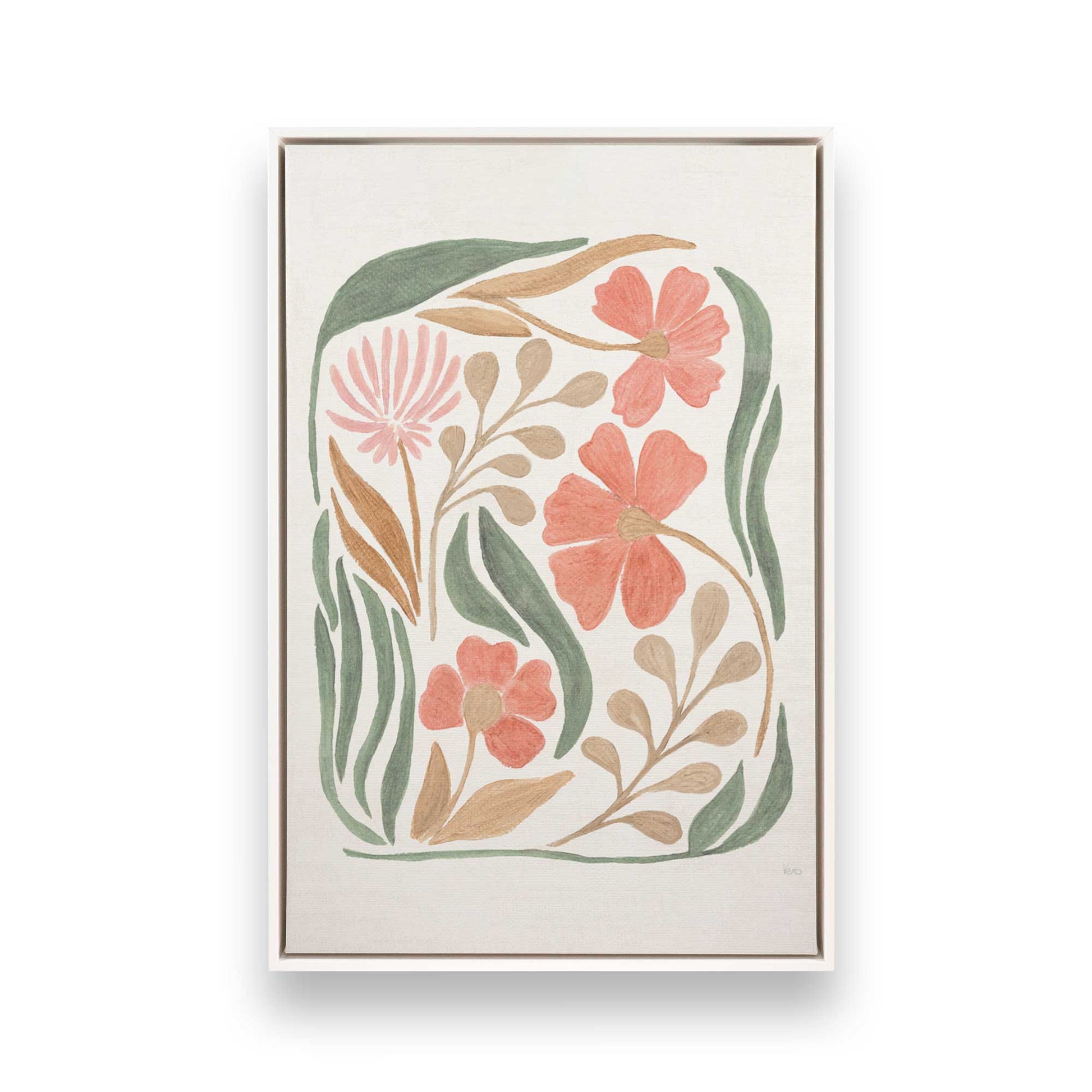 [Color:Opaque White], Picture of art in a White frame