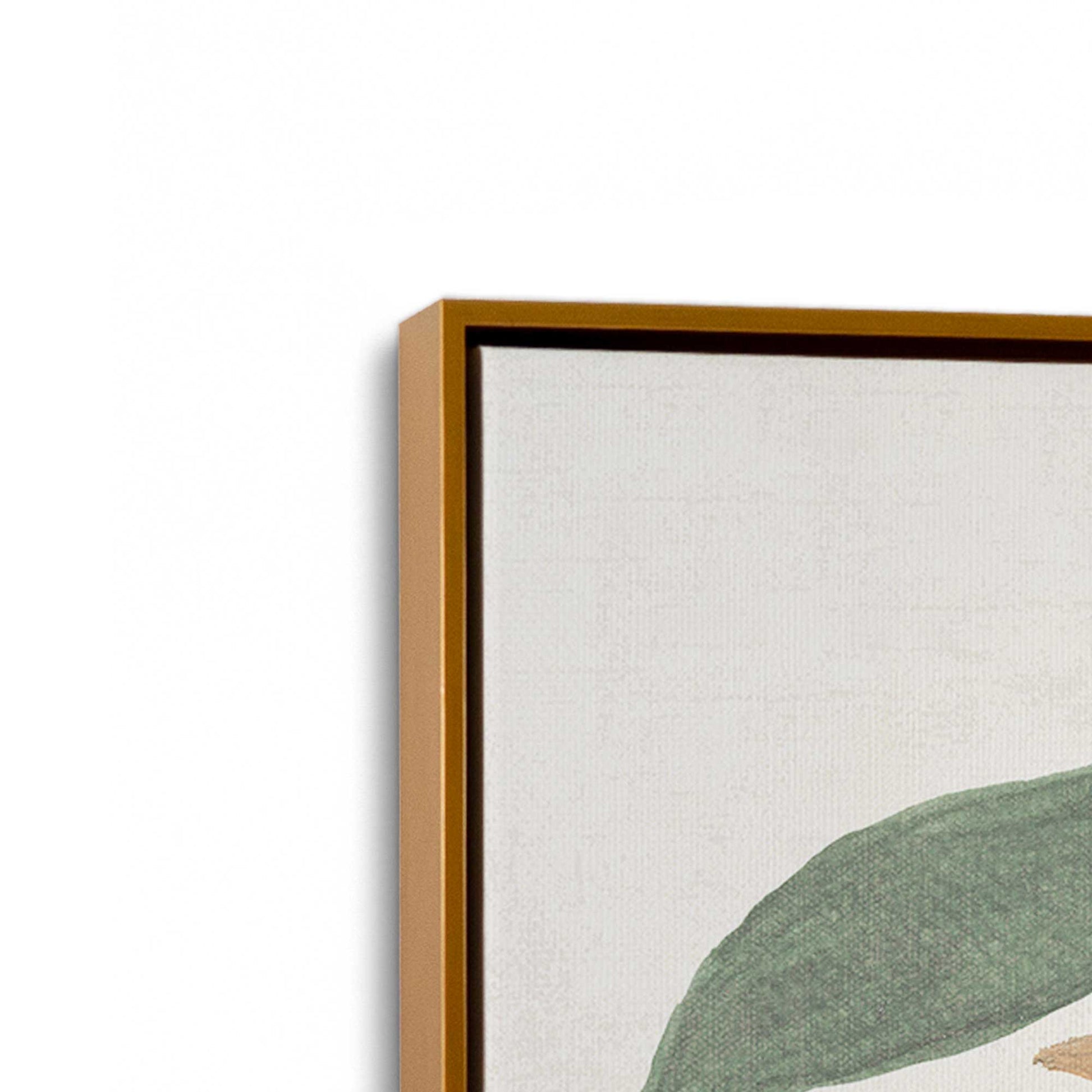 [Color:Polished Gold], Picture of art in a Polished Gold frame at an angle