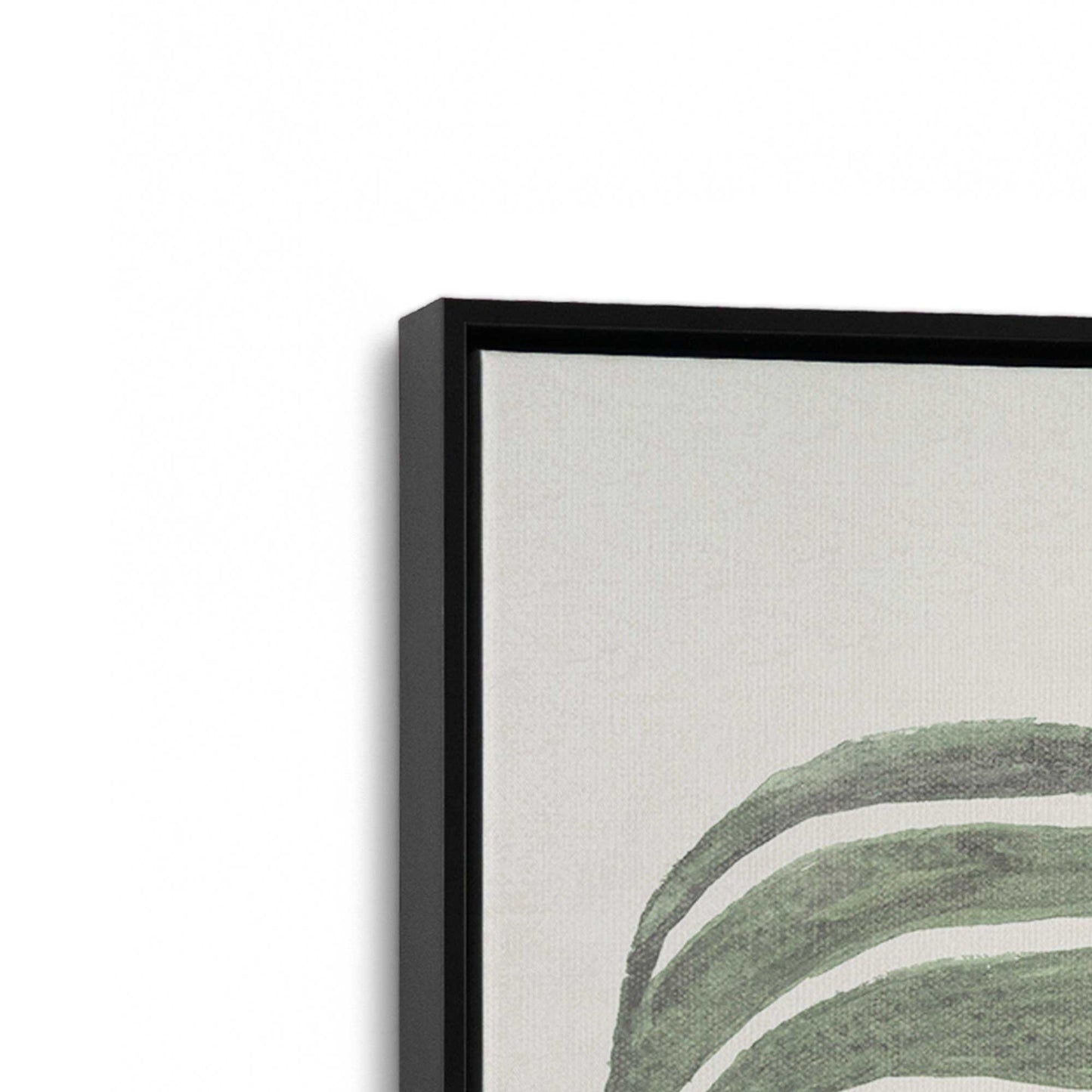 [Color:Satin Black], Picture of art in a Satin Black frame at an angle