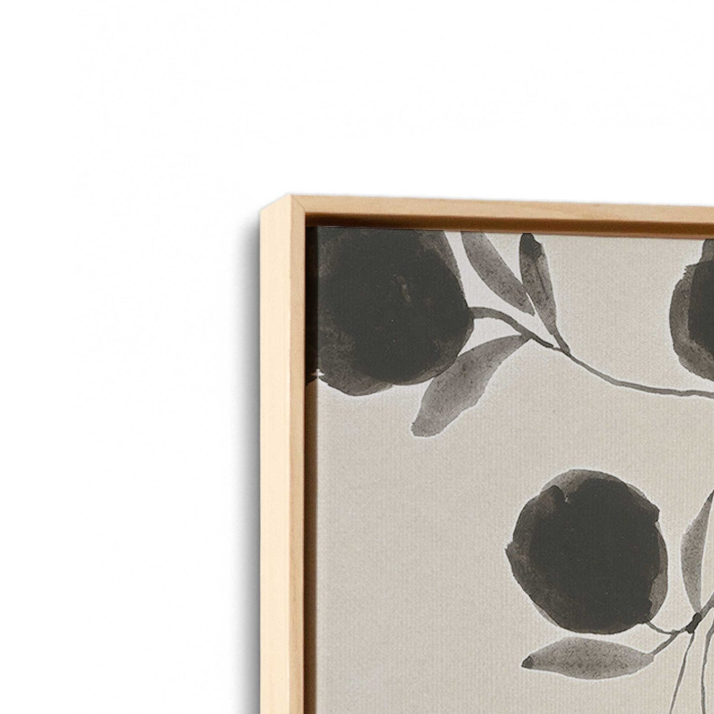 [Color:American Maple], Picture of art in a American Maple frame at an angle