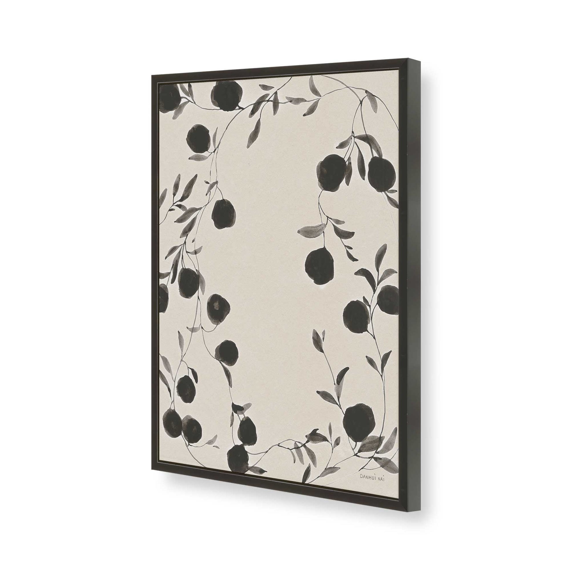 [Color:Satin Black], Picture of art in a Satin Black frame of the corner