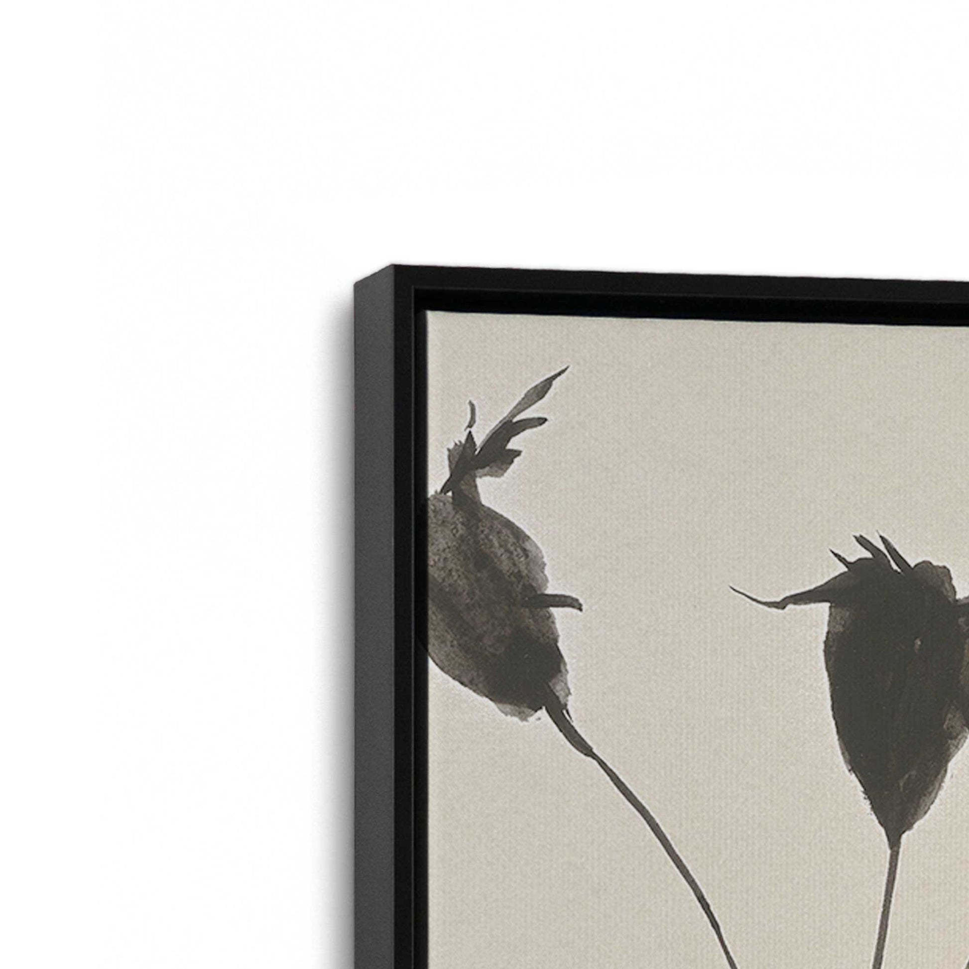 [Color:Satin Black], Picture of art in a Satin Black frame at an angle