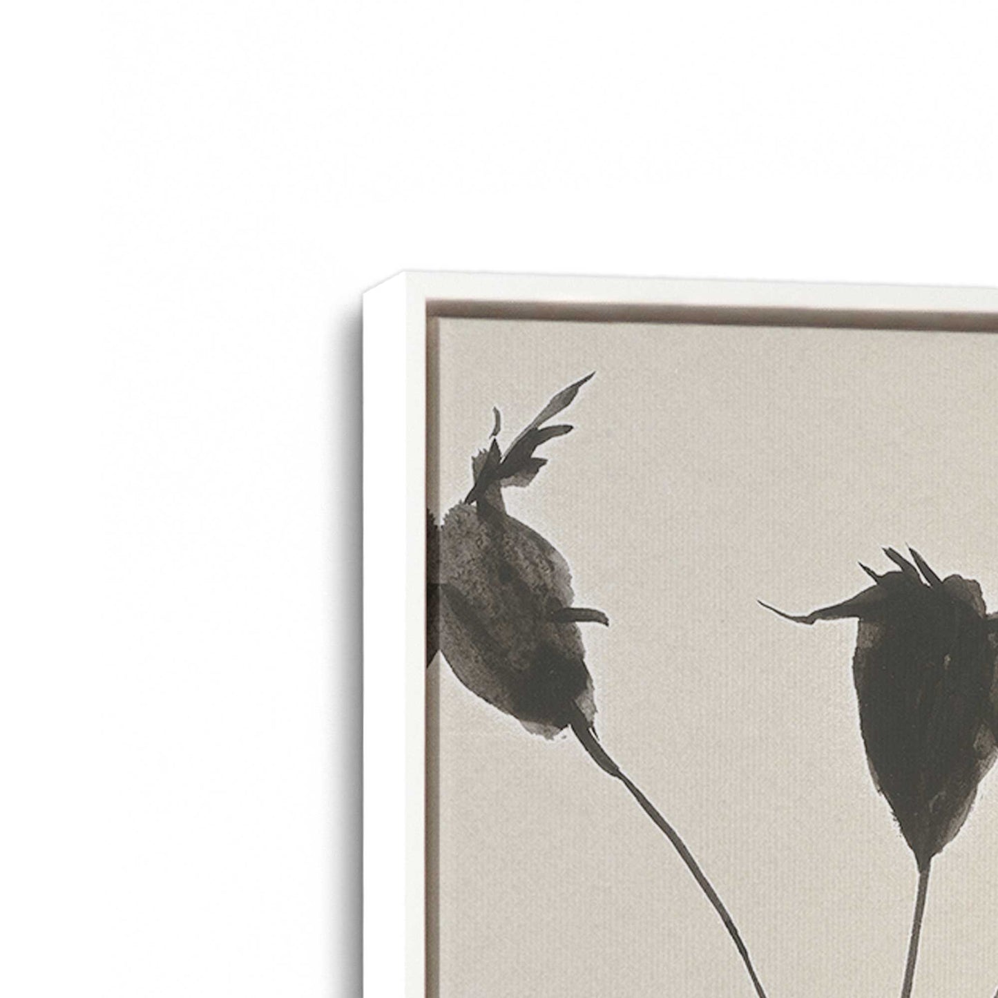 [Color:Opaque White], Picture of art in a White frame at an angle