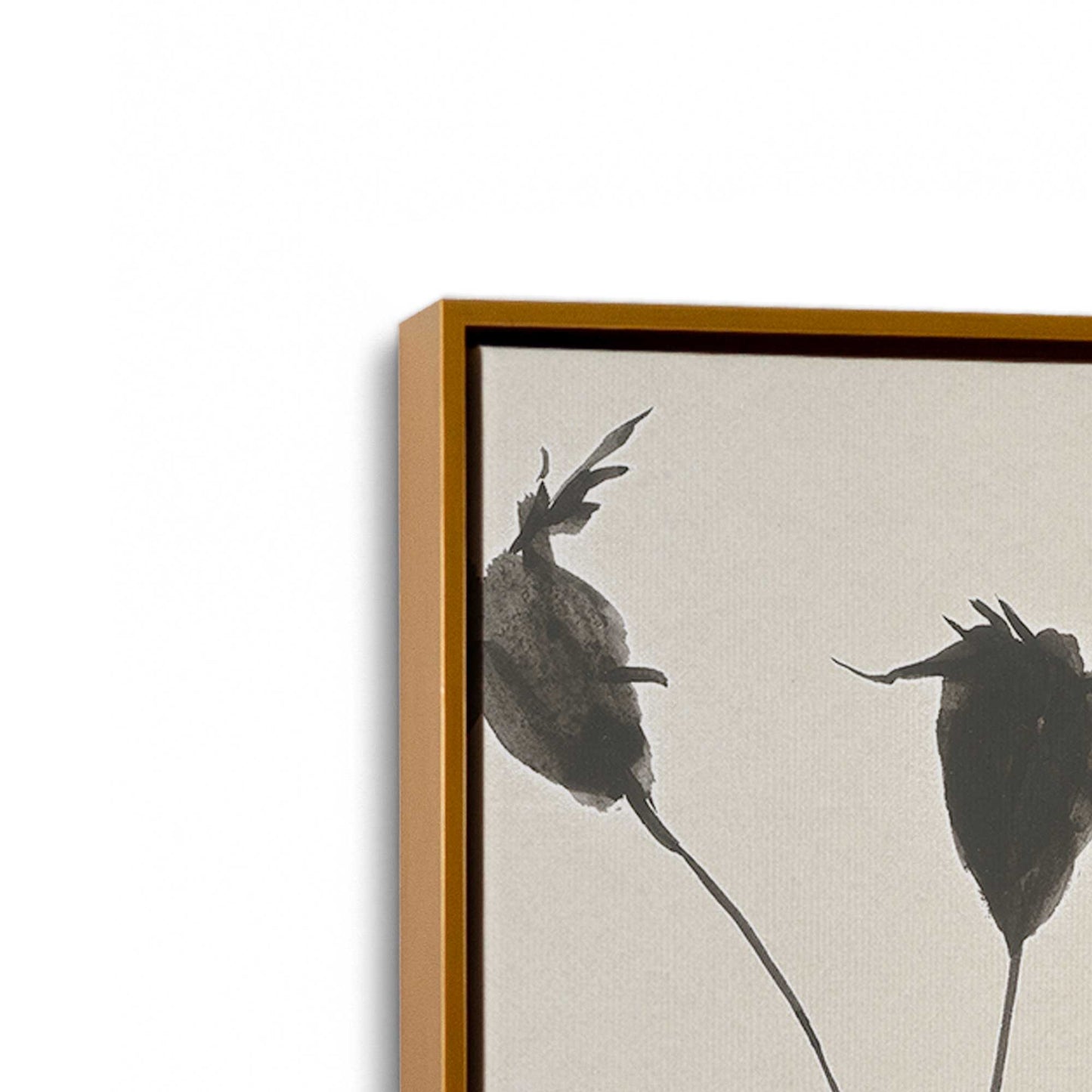 [Color:Polished Gold], Picture of art in a Polished Gold frame at an angle