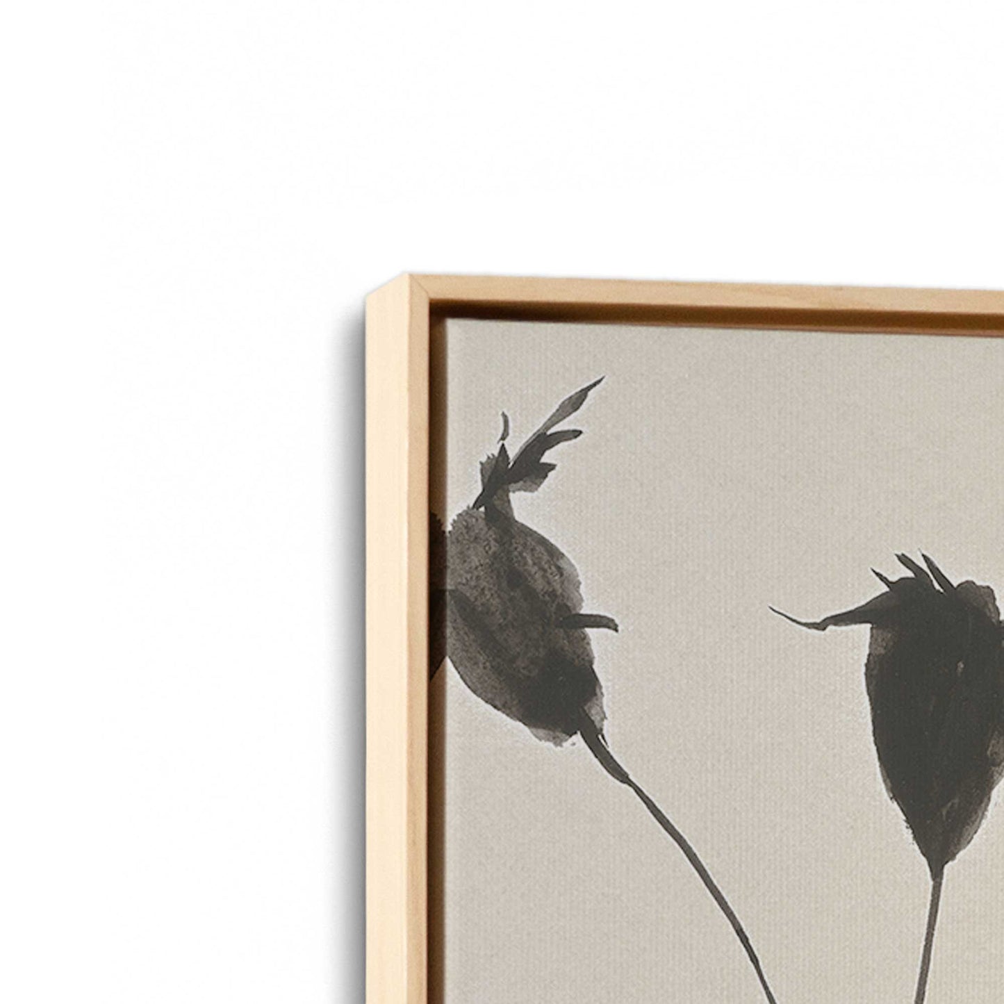 [Color:American Maple], Picture of art in a American Maple frame at an angle