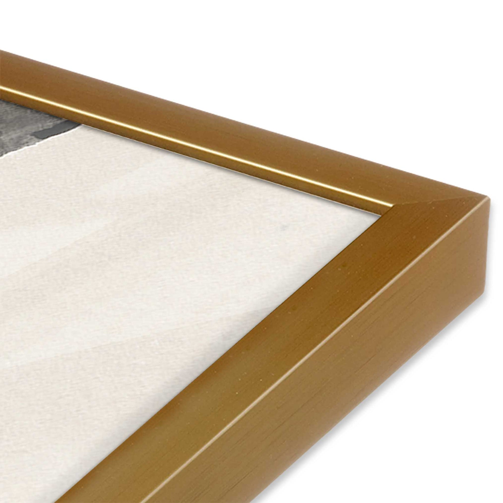 [Color:Polished Gold], Picture of art in a Polished Gold frame at an angle