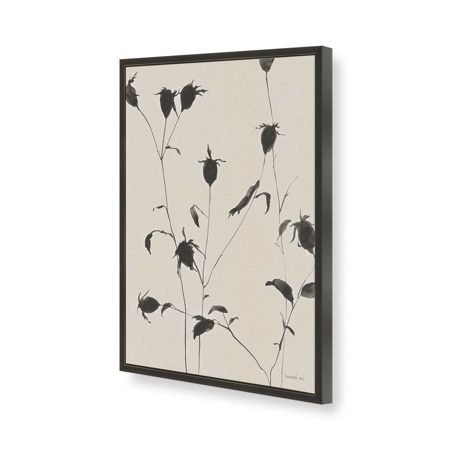 [Color:Satin Black], Picture of art in a Satin Black frame of the corner