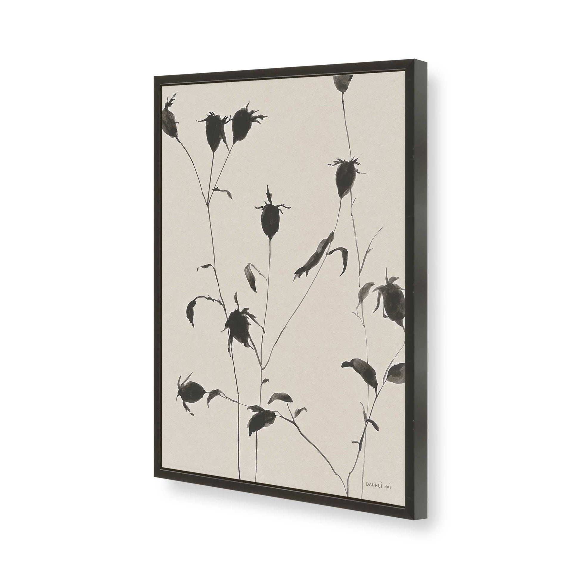 [Color:Satin Black], Picture of art in a Satin Black frame of the corner