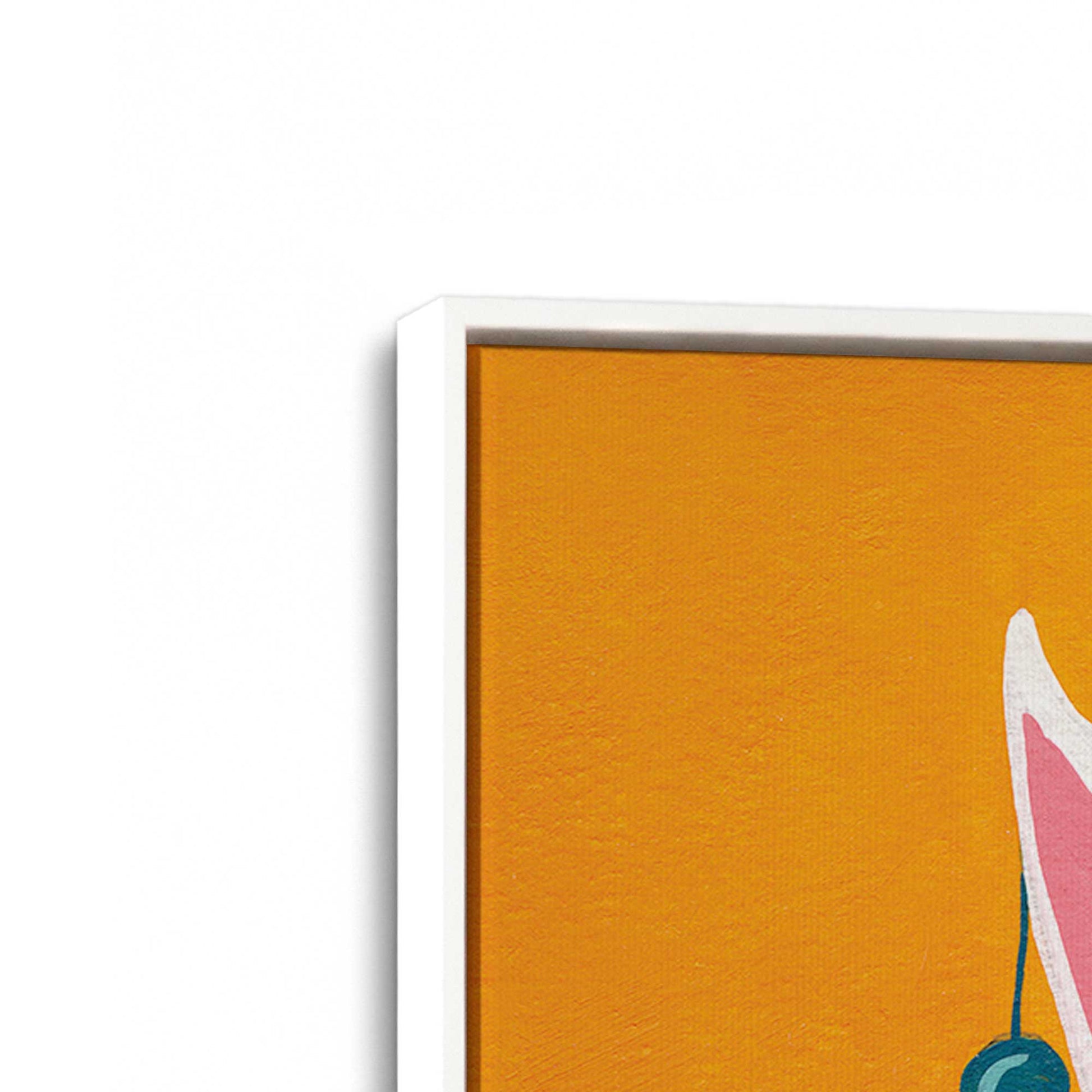 [Color:Opaque White], Picture of art in a White frame at an angle
