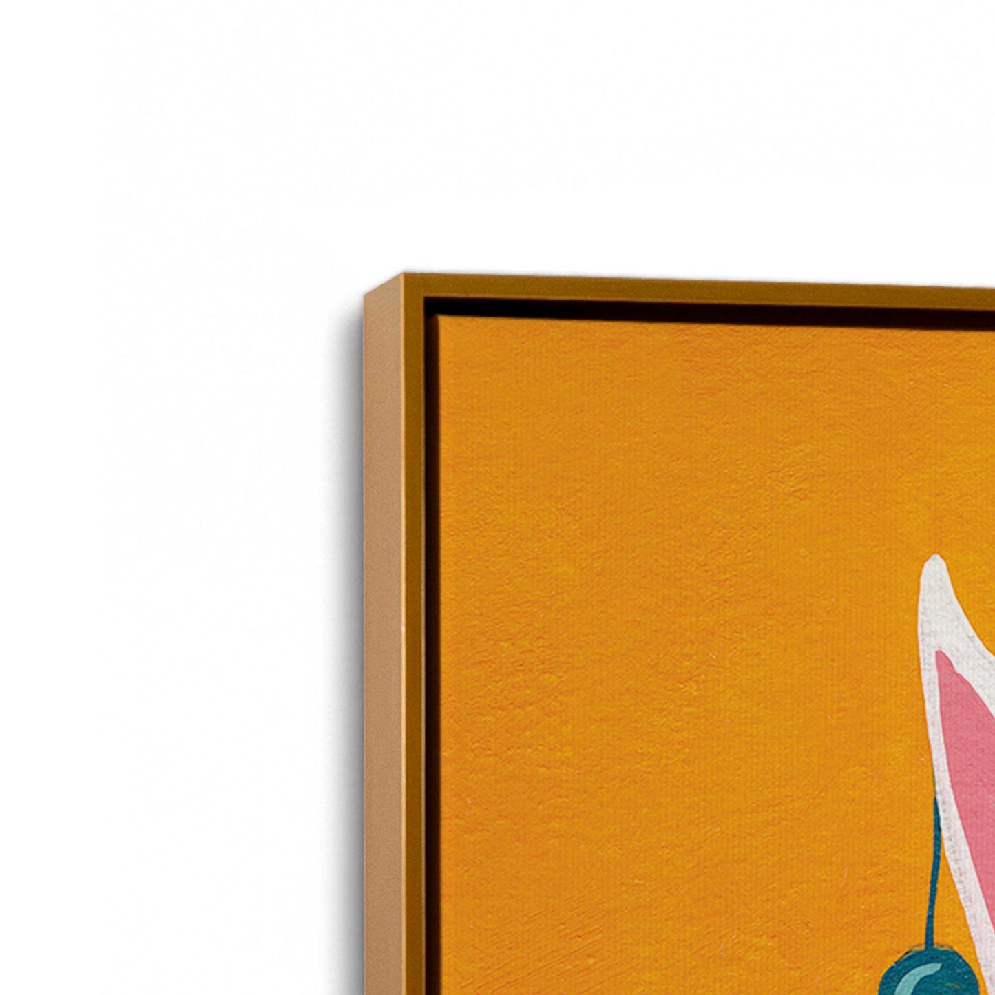 [Color:Polished Gold], Picture of art in a Polished Gold frame at an angle