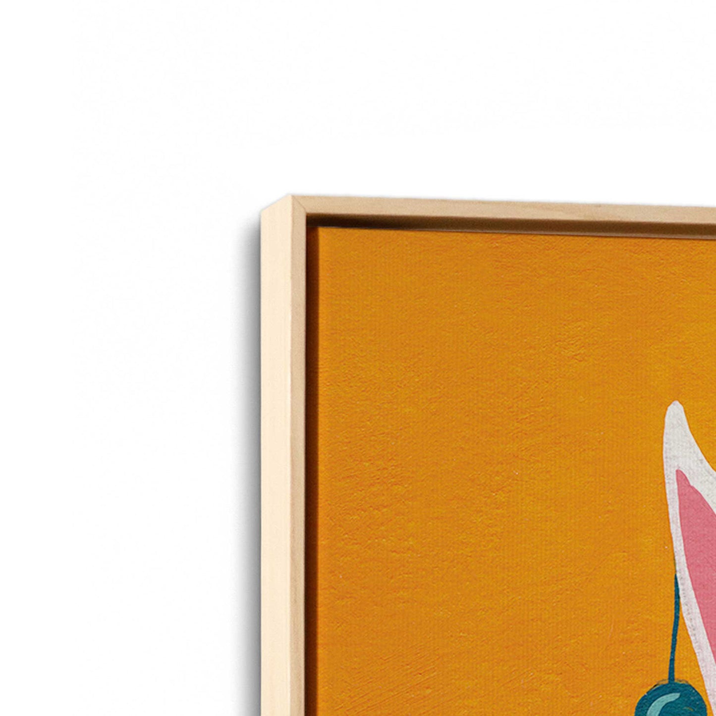 [Color:American Maple], Picture of art in a American Maple frame at an angle