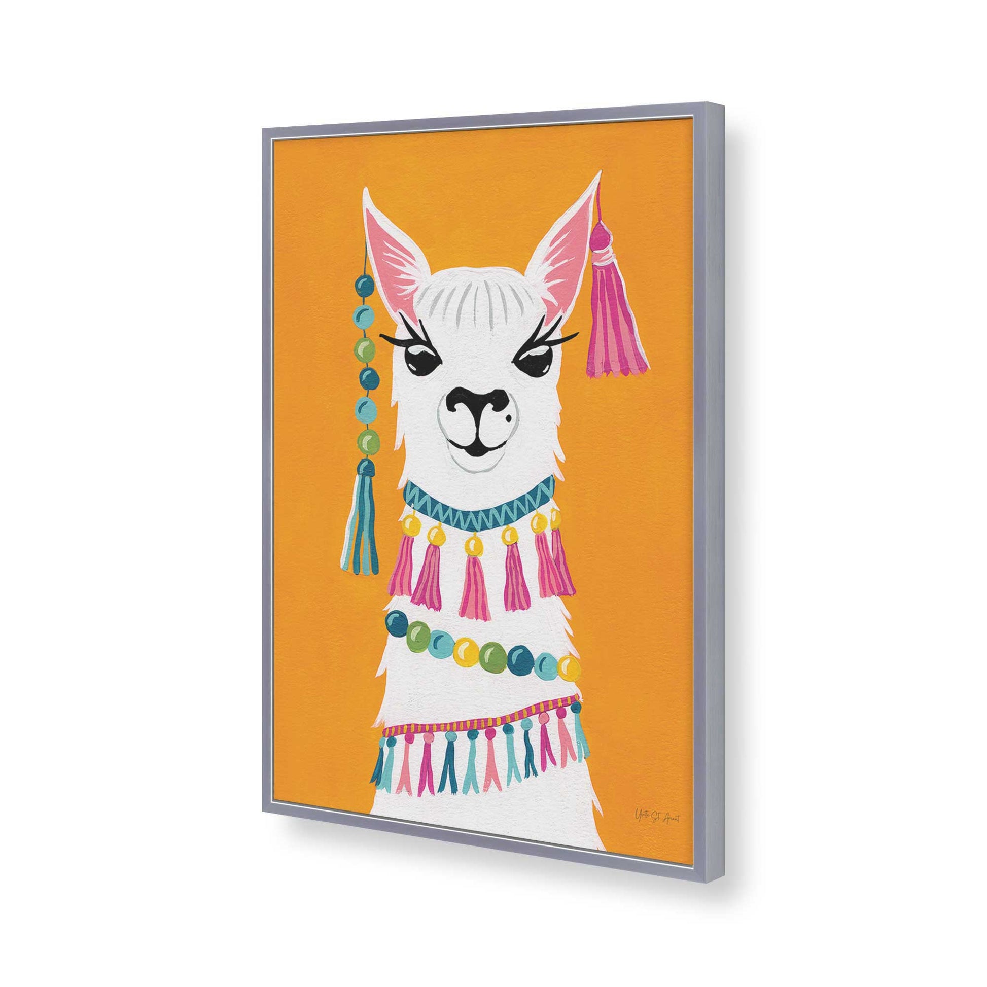 [Color:Polished Chrome], Picture of art in a Polished Chrome frame of the corner
