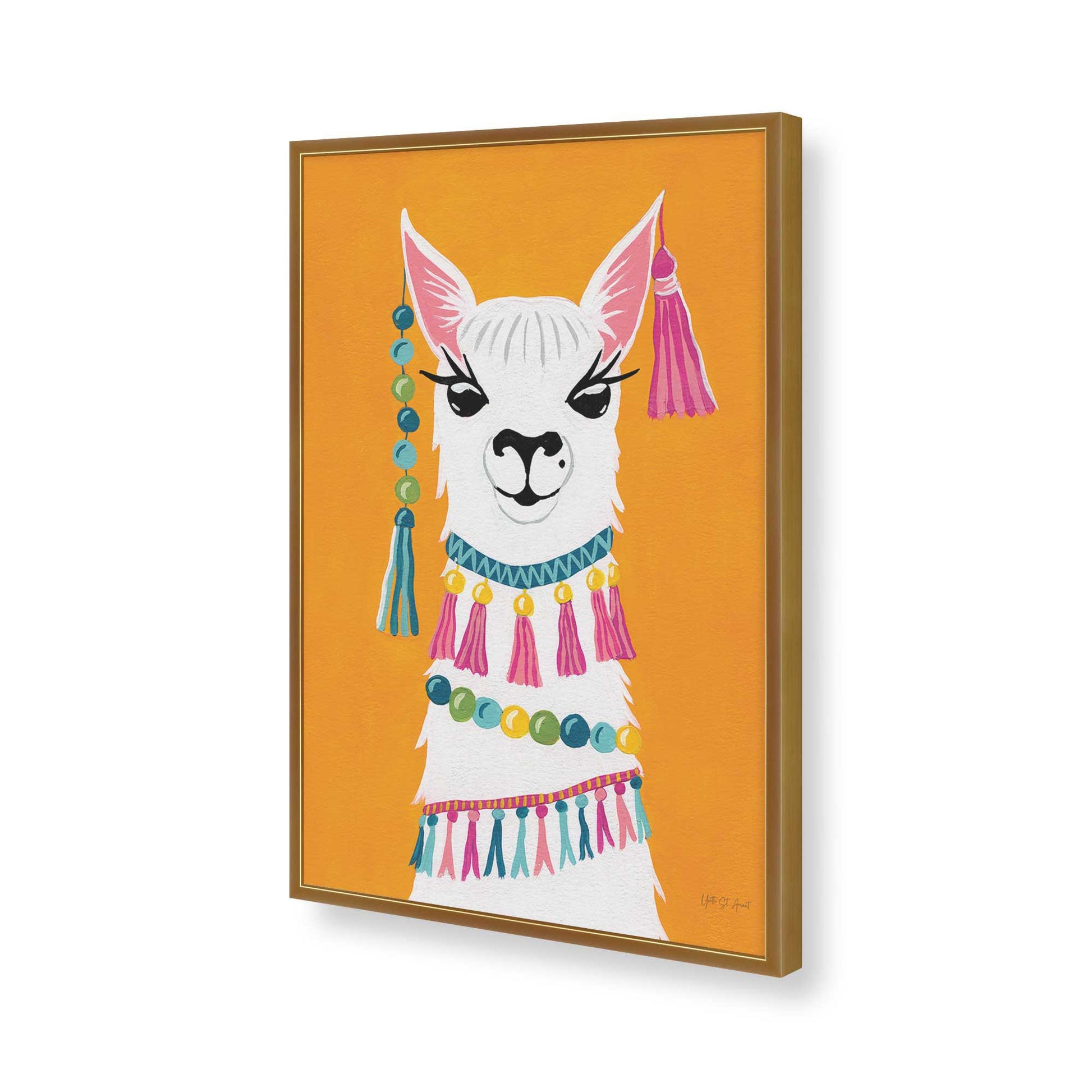 [Color:Polished Gold], Picture of art in a Polished Gold frame of the corner