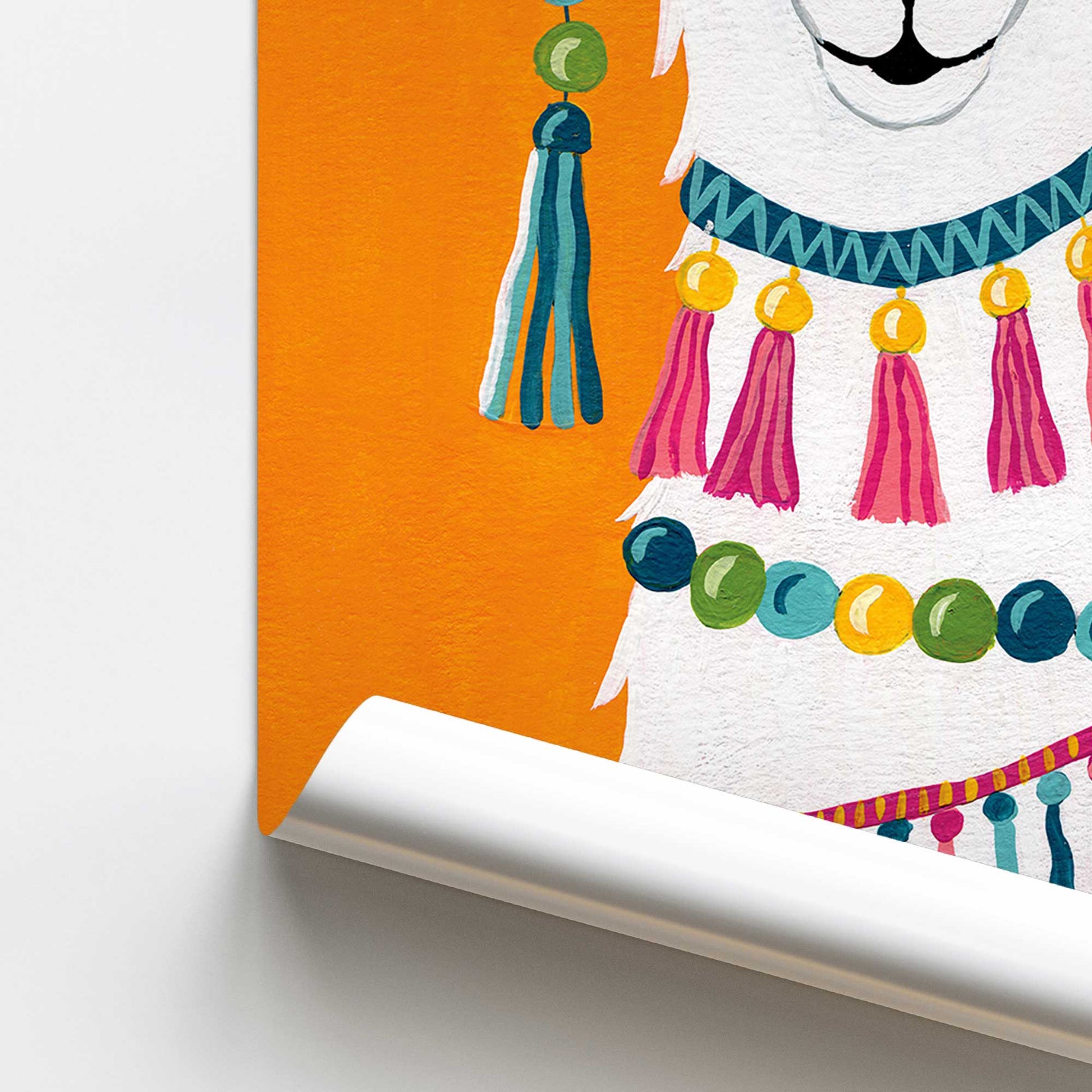 [color:Rolled Print], Picture of close up of art