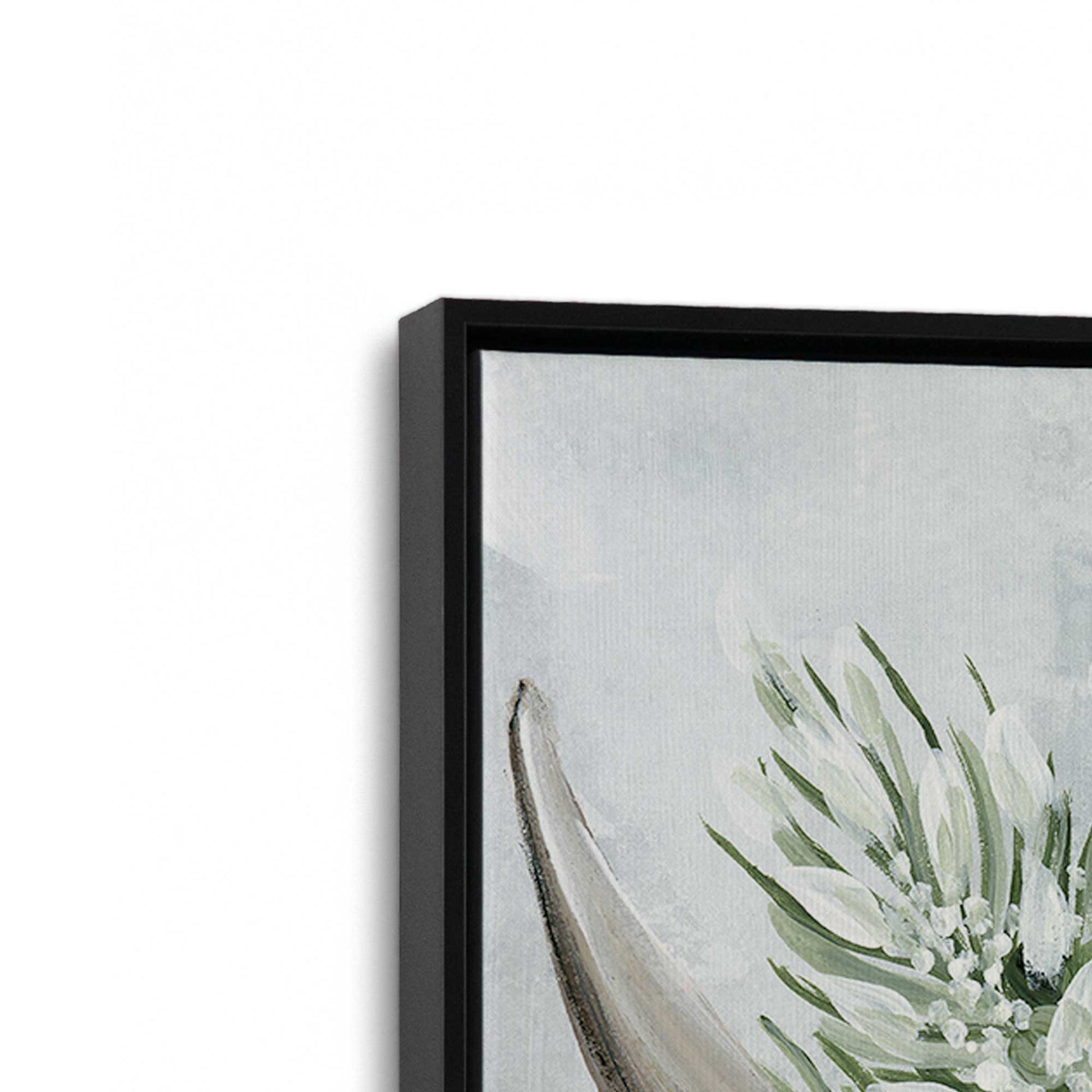 [Color:Satin Black], Picture of art in a Satin Black frame at an angle