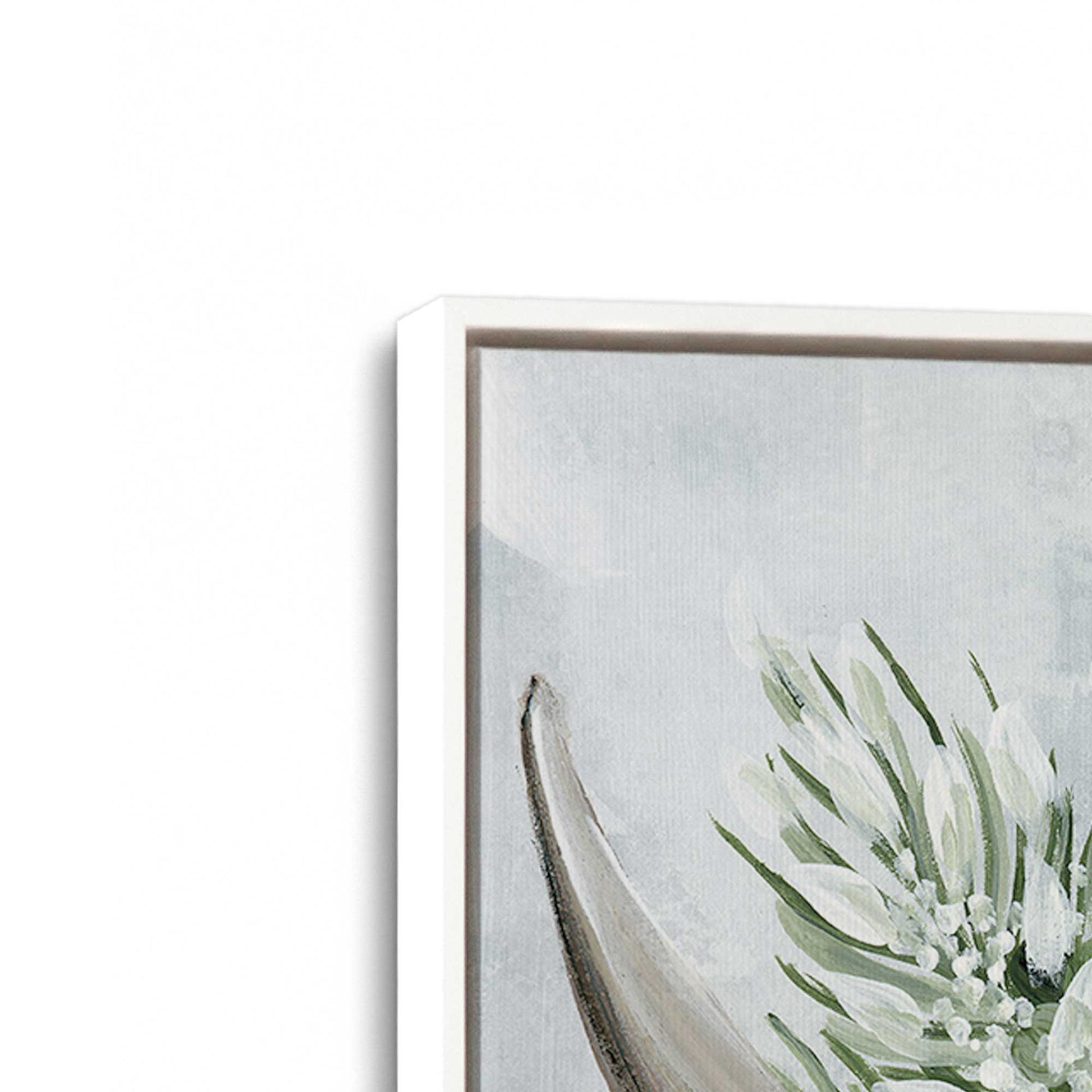 [Color:Opaque White], Picture of art in a White frame at an angle