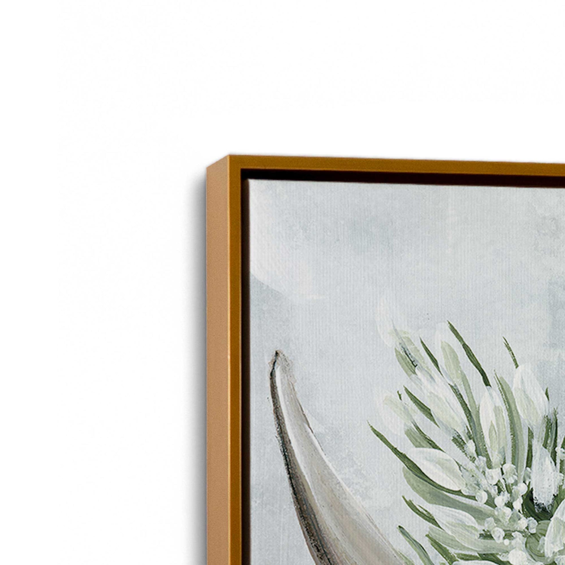 [Color:Polished Gold], Picture of art in a Polished Gold frame at an angle
