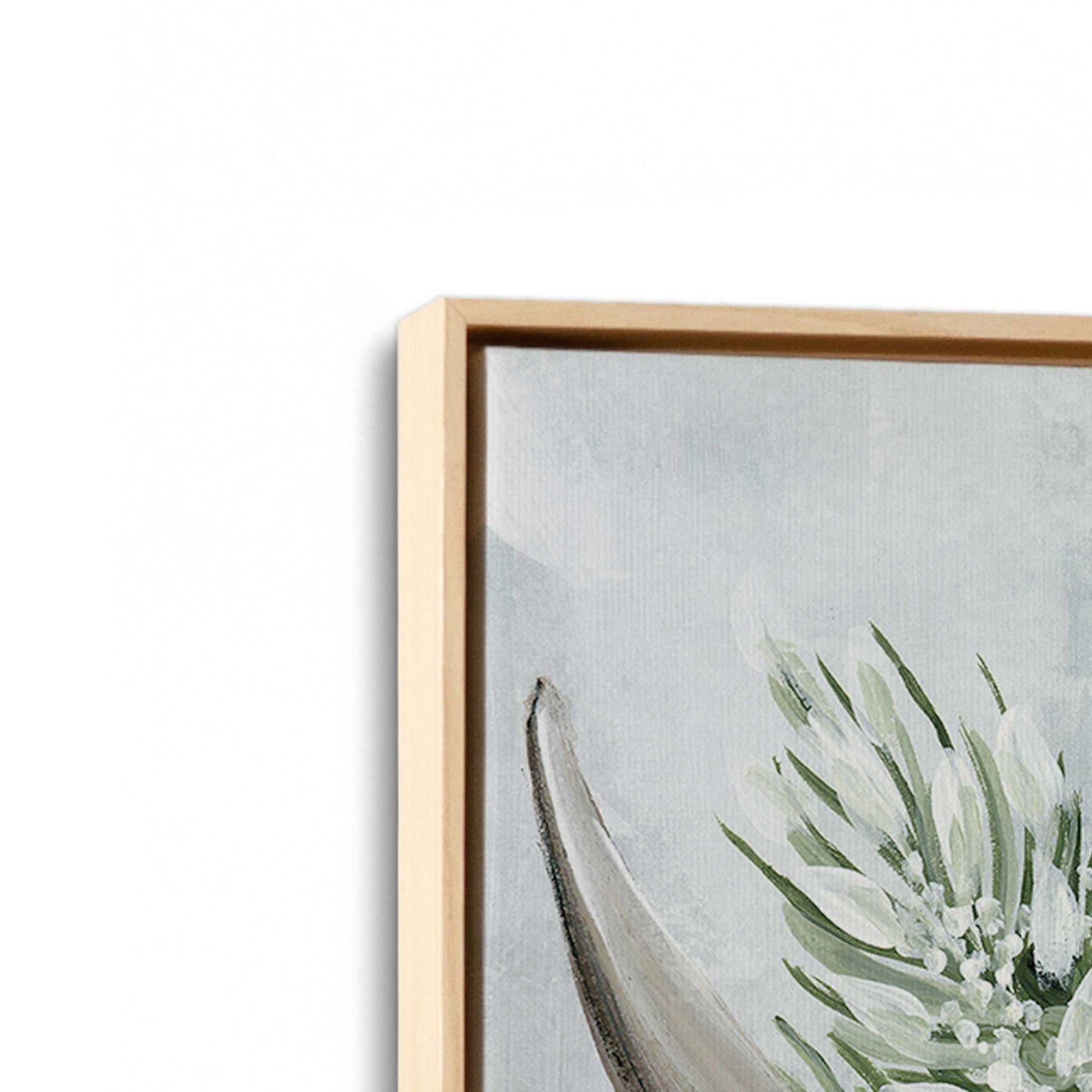 [Color:American Maple], Picture of art in a American Maple frame at an angle
