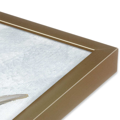 [Color:Brushed Gold], Picture of art in a Brushed Gold frame at an angle