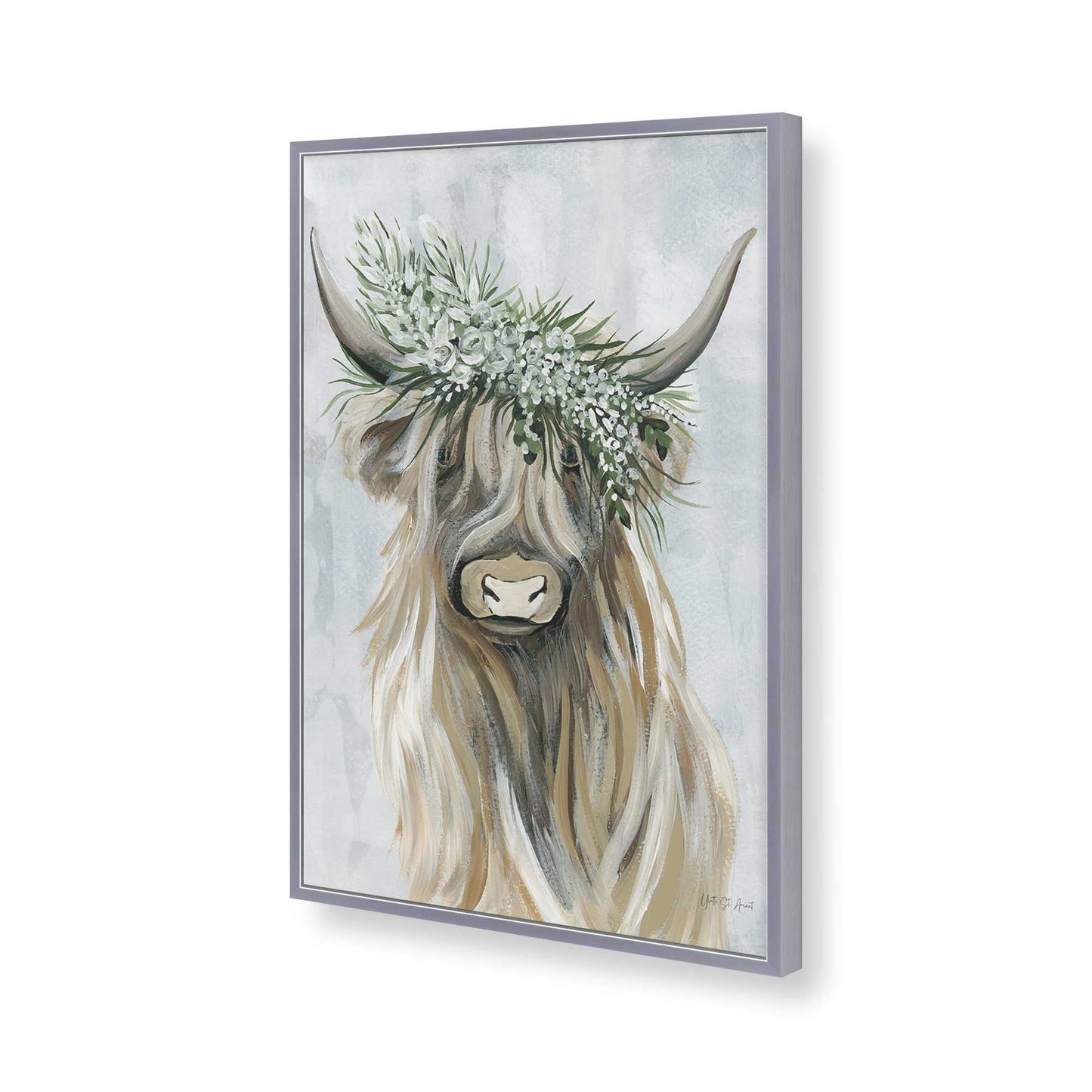 [Color:Polished Chrome], Picture of art in a Polished Chrome frame of the corner