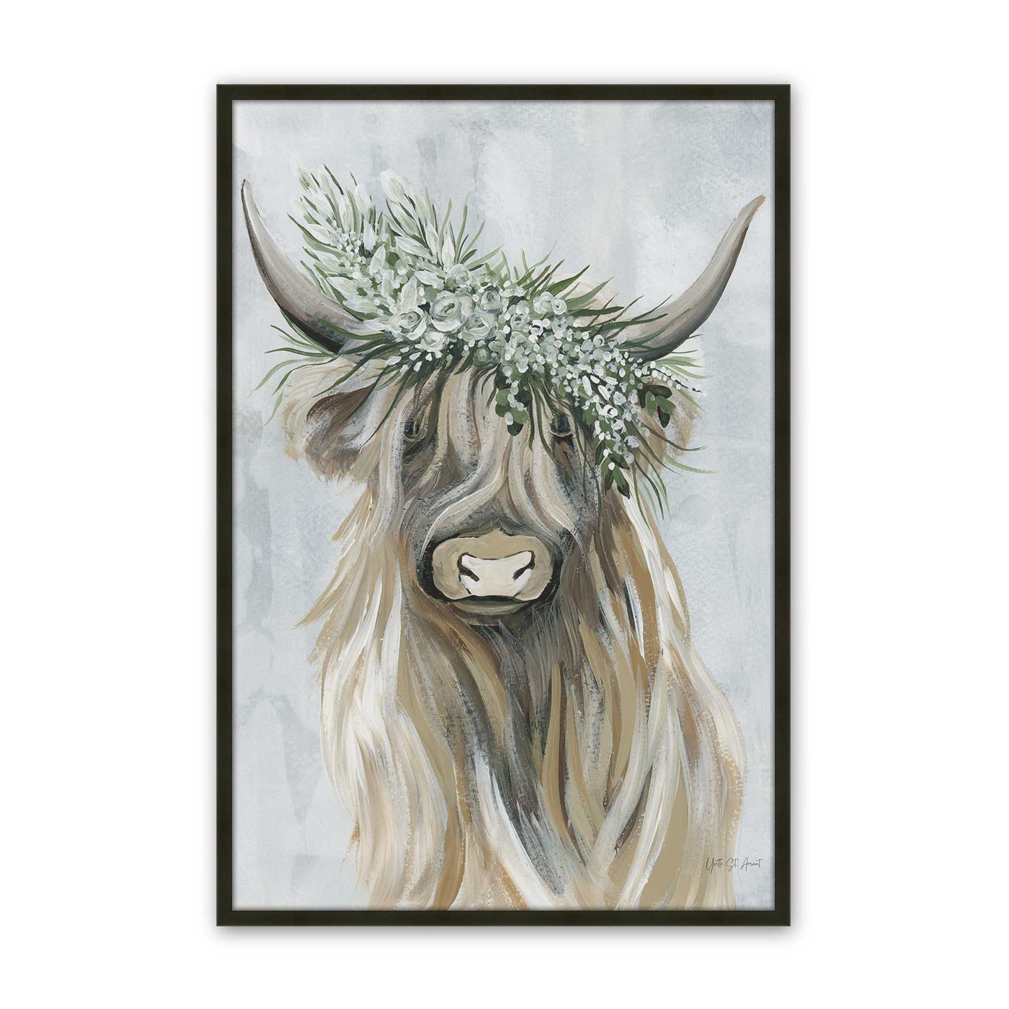[Color:Satin Black], Picture of art in a Satin Black frame