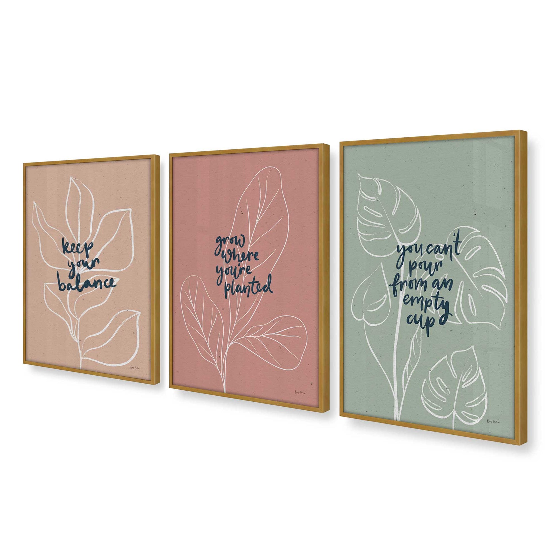 [Color:Polished Gold], Picture of art in a Polished Gold frame at an angle