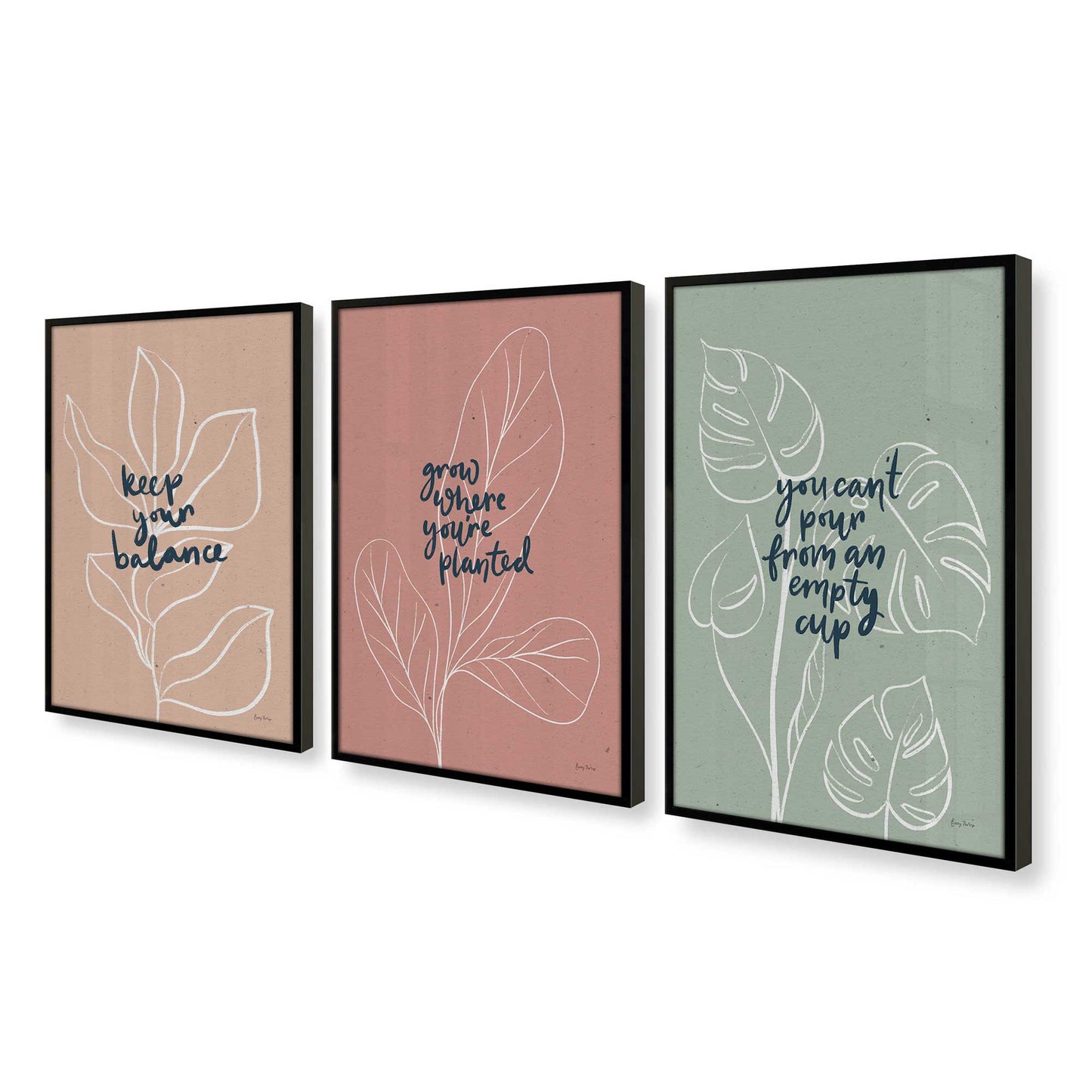 [Color:Satin Black], Picture of art in a Satin Black frame at an angle