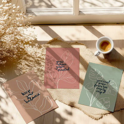 Confident Blooms Set of 3 Art Prints