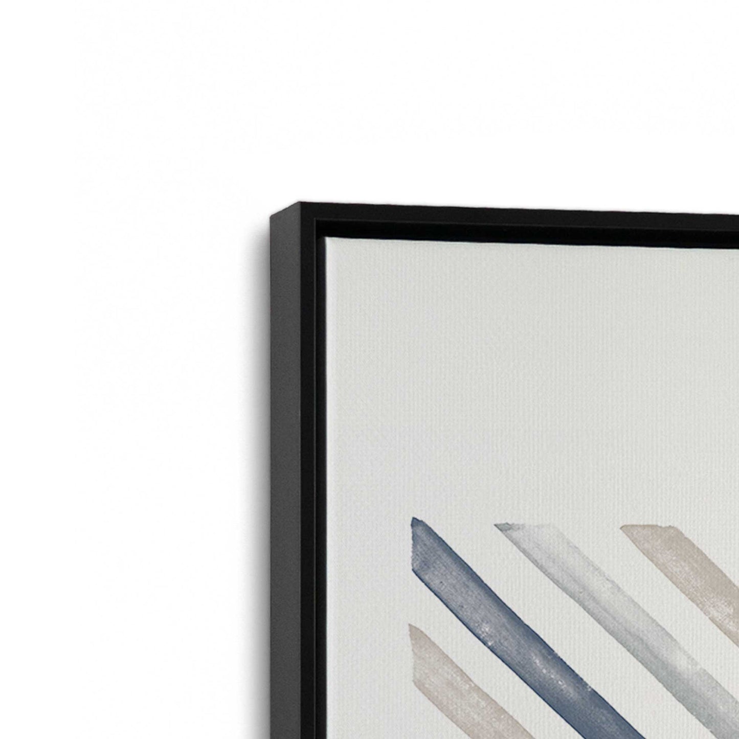 [Color:Satin Black], Picture of art in a Satin Black frame at an angle