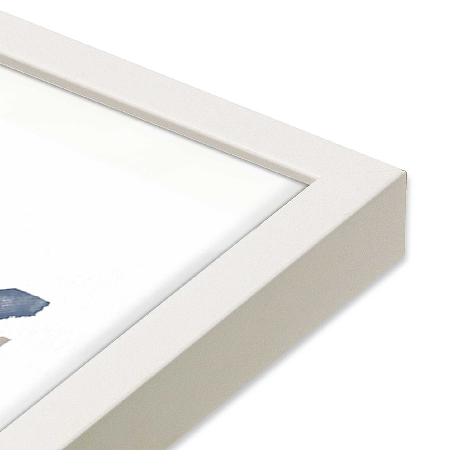 [Color:Opaque White], Picture of art in a Opaque White frame of the corner
