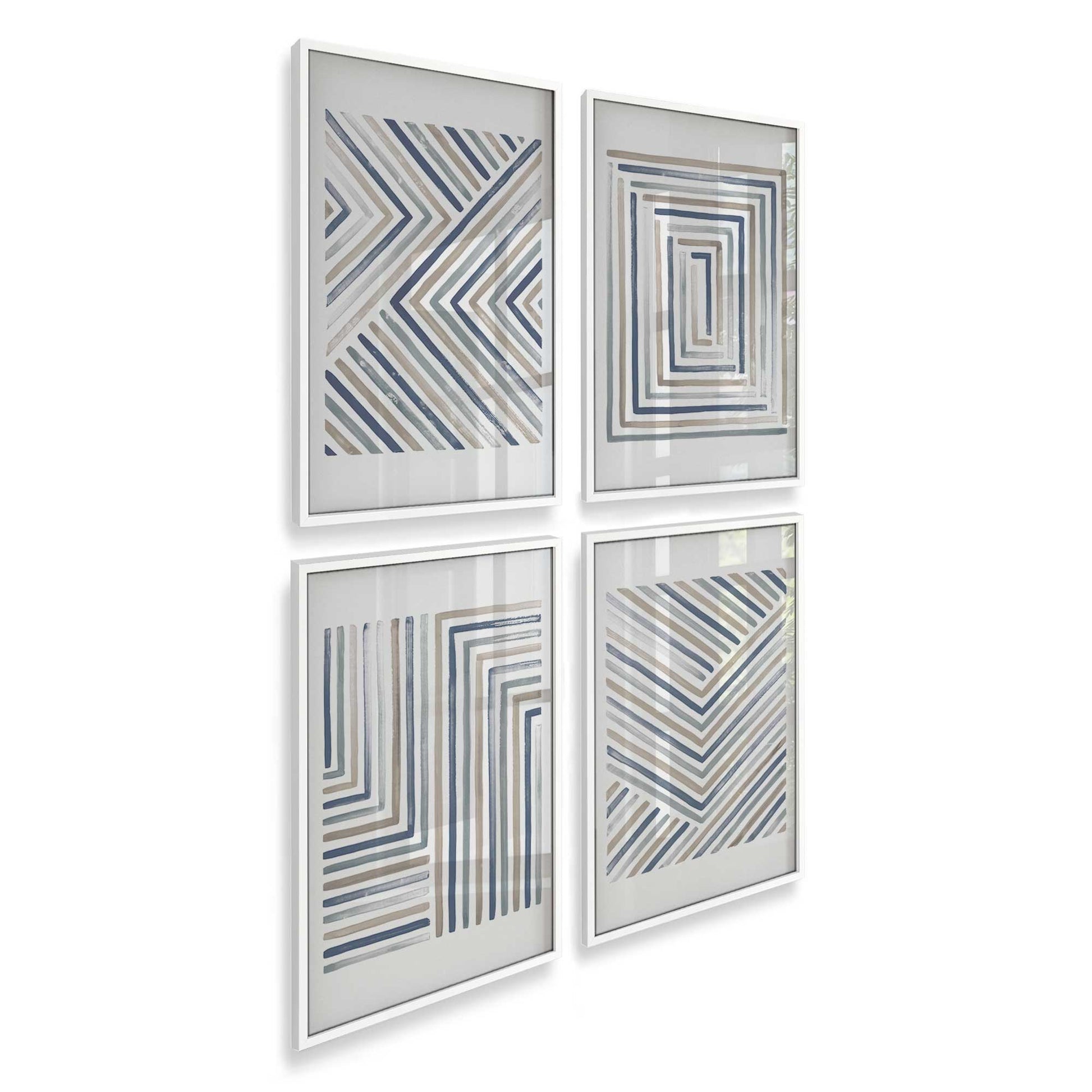 [Color:Opaque White], Picture of art in a Opaque White frame at an angle