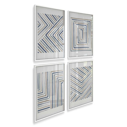 [Color:Opaque White], Picture of art in a Opaque White frame at an angle