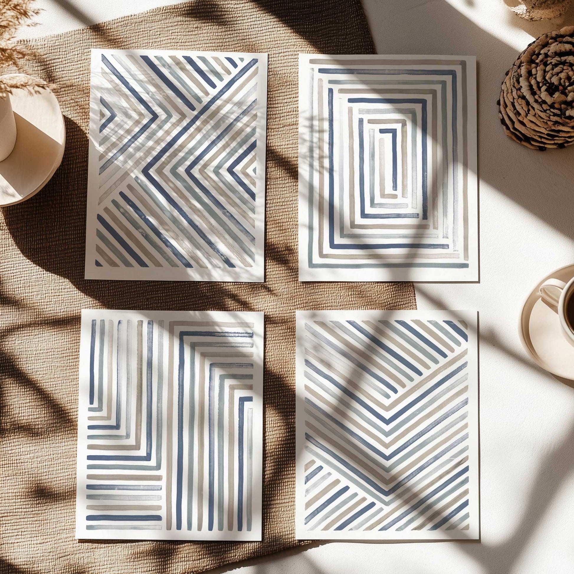 [color:Rolled Print], Picture of art in a room
